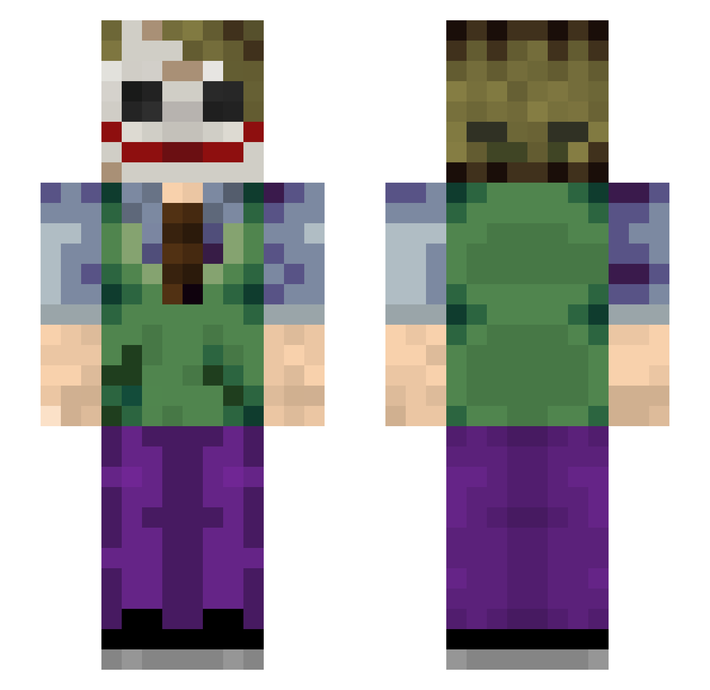 BORAMESOLTE Minecraft skin, front and back view