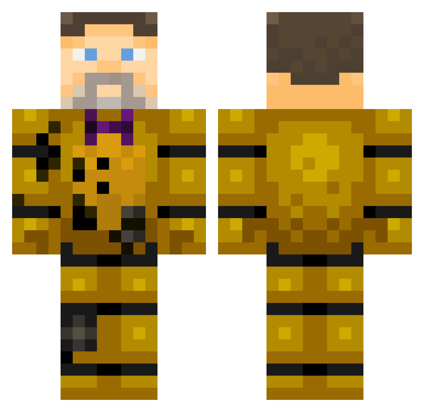 FioReiko Minecraft skin, front and back view