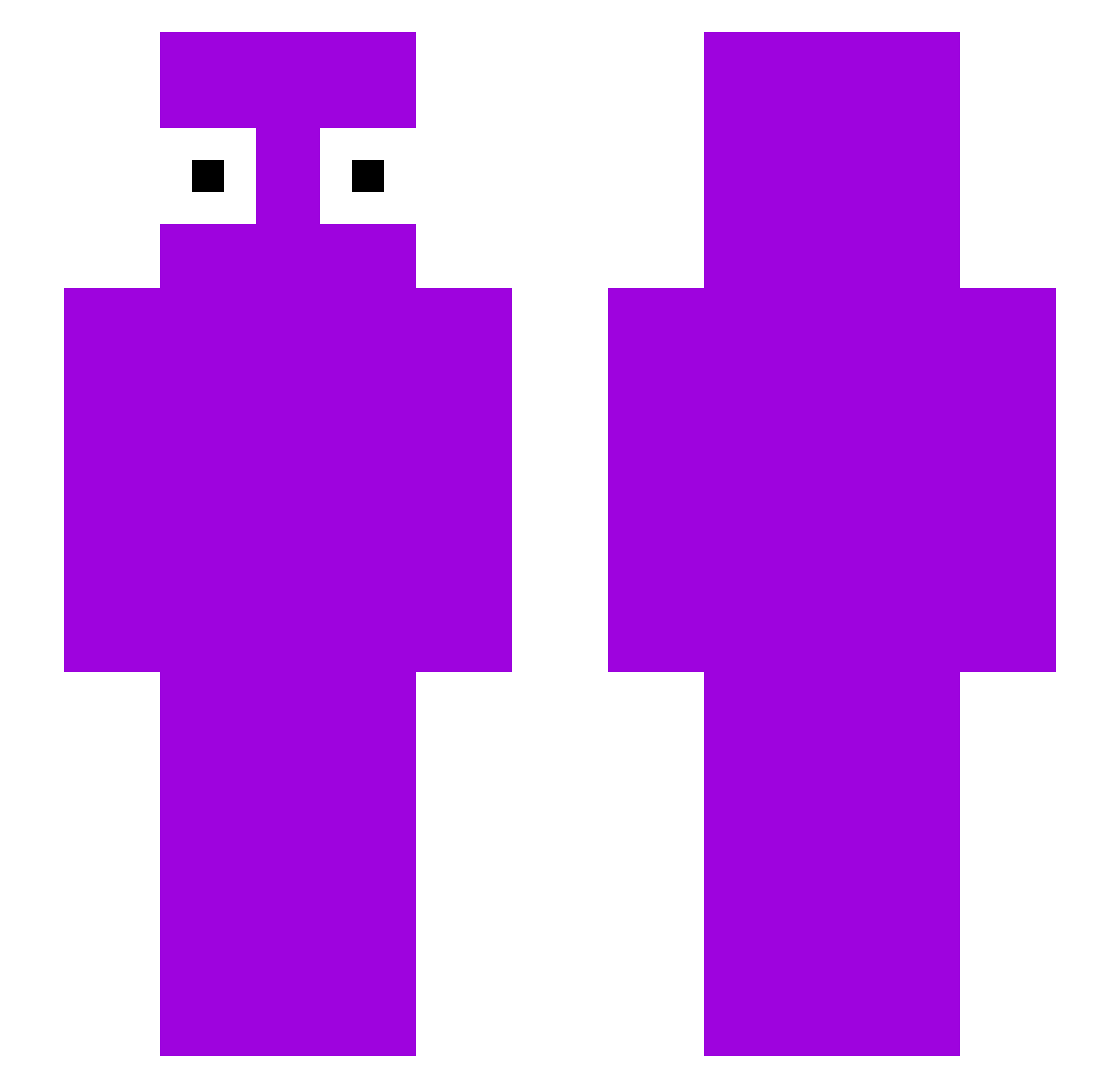 Guccipotato16 Minecraft skin, front and back view