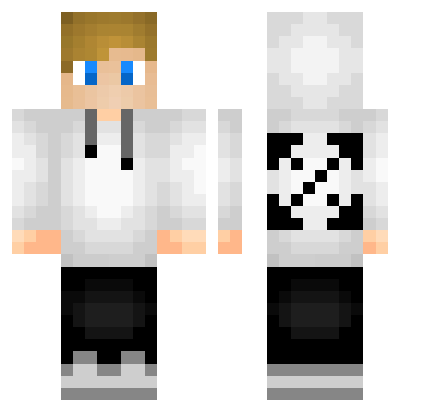 ZAKATTACK999 Minecraft skin, front and back view
