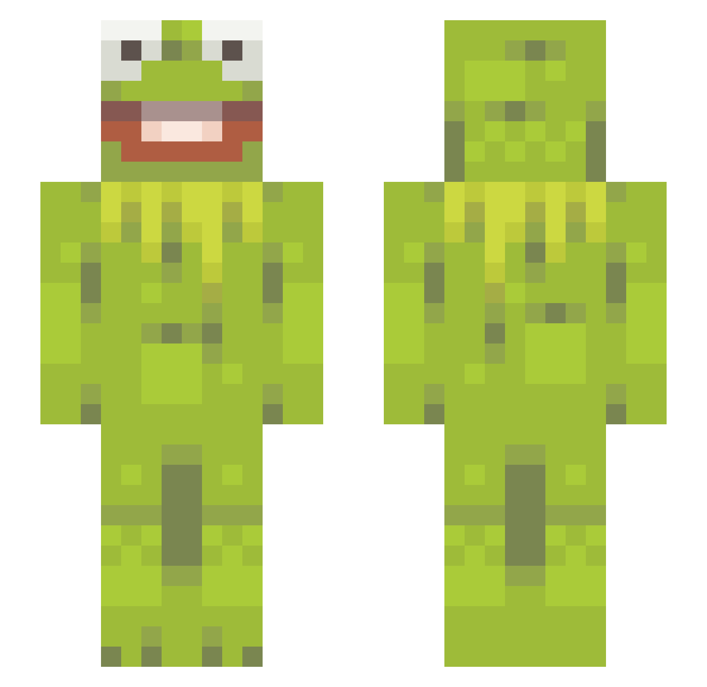 Balms Minecraft skin, front and back view