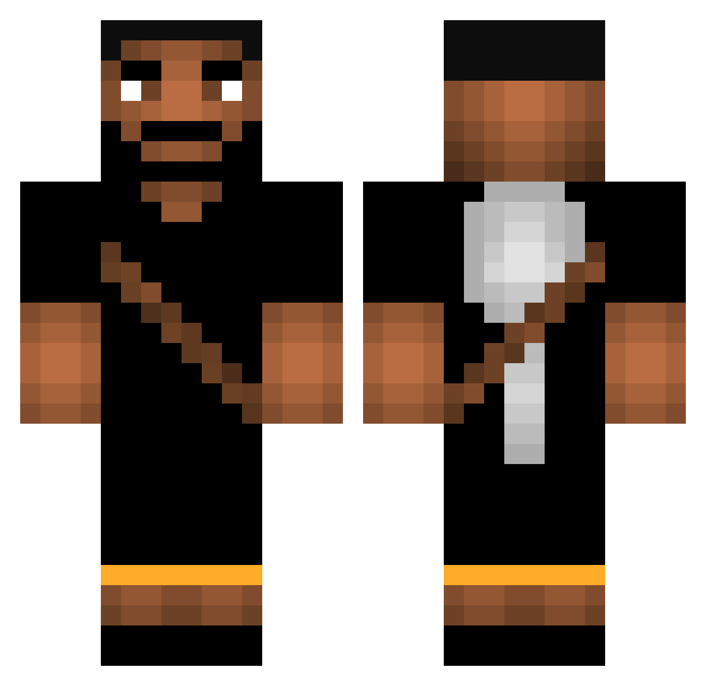 Barlito51 Minecraft skin, front and back view