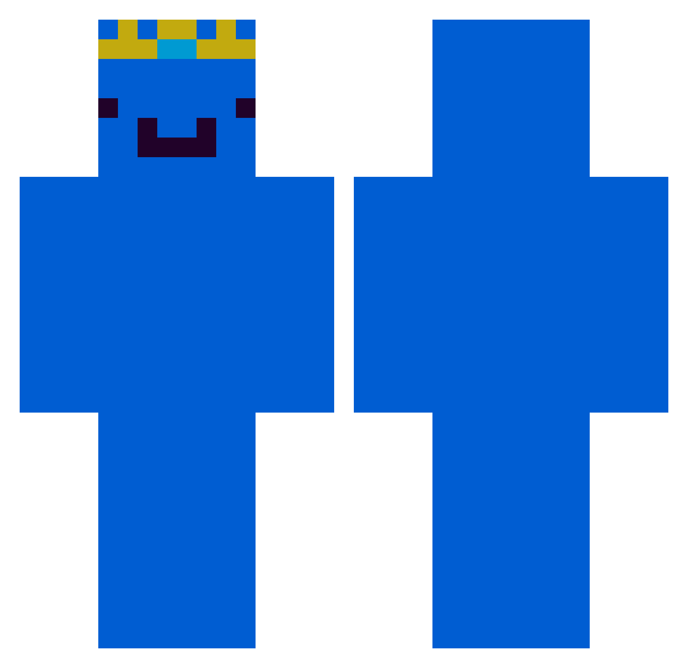 PlumDino01 Minecraft skin, front and back view