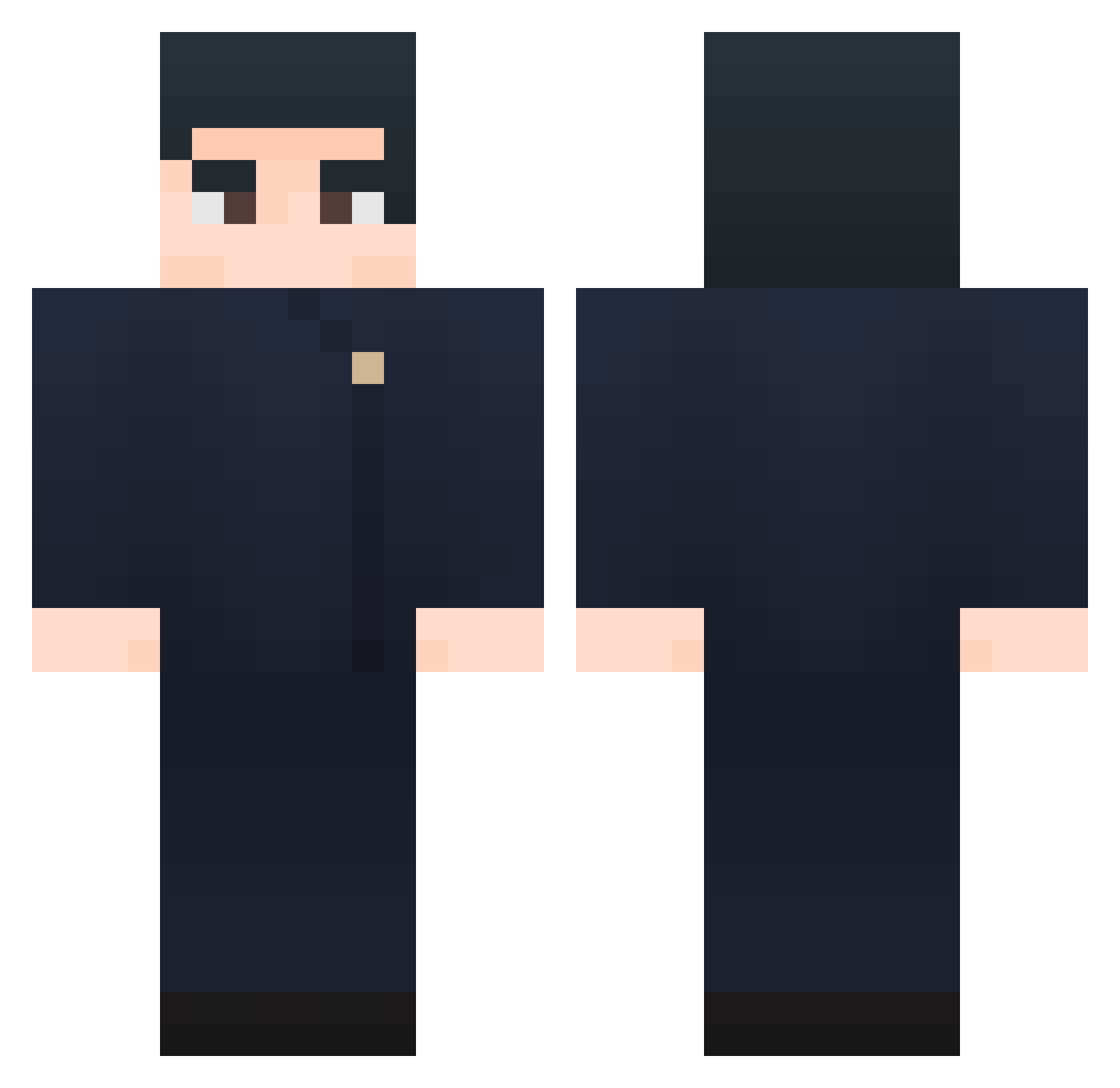 cg548 Minecraft skin, front and back view