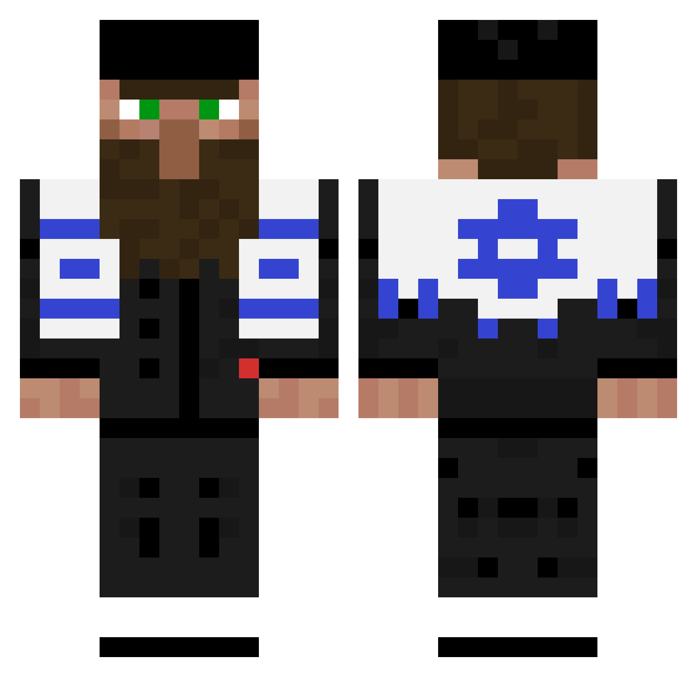 _ZeydriX_ Minecraft skin, front and back view