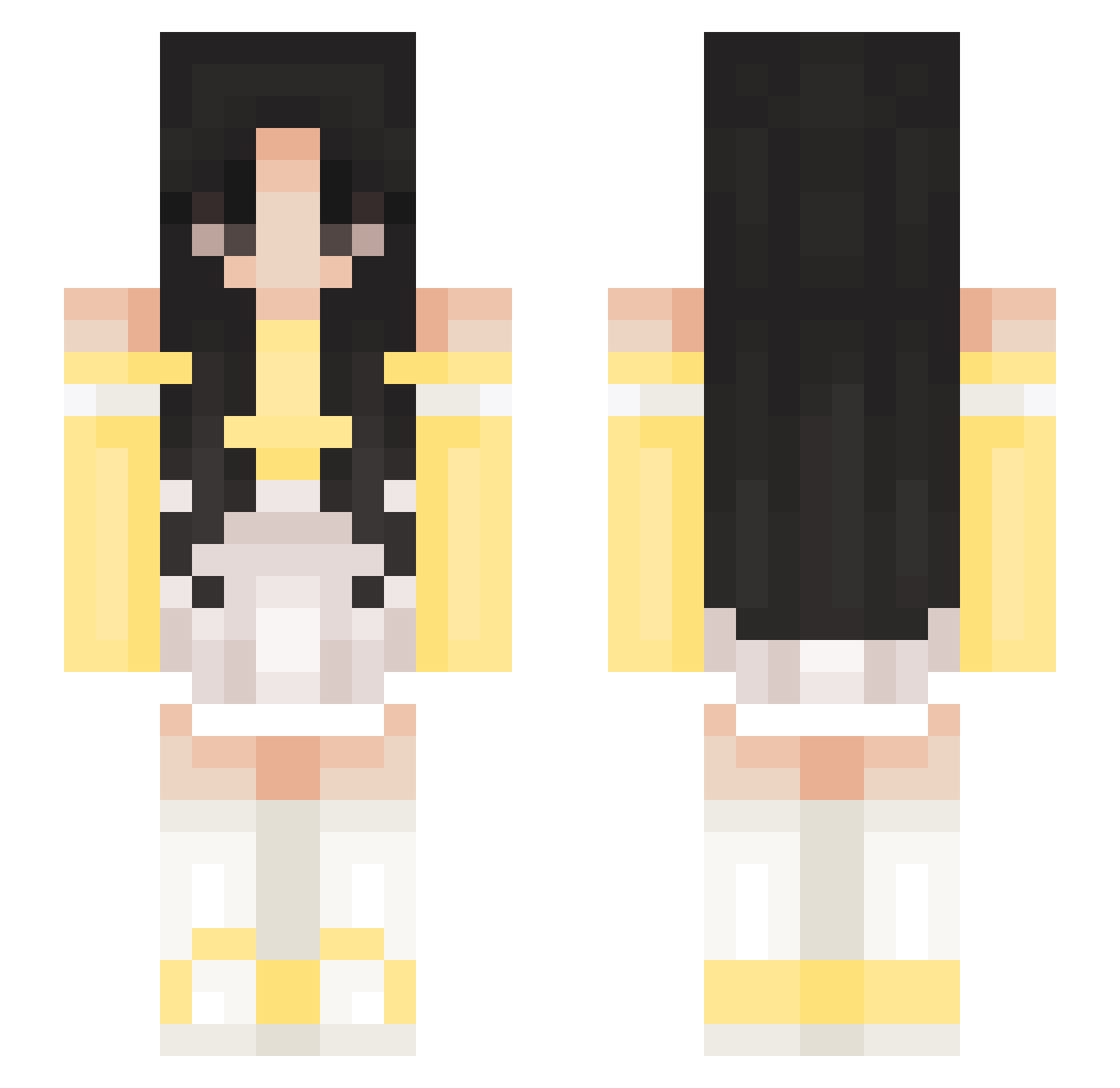 segawega Minecraft skin, front and back view