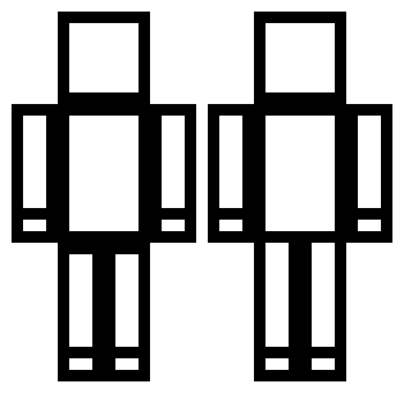 shilaimuu Minecraft skin, front and back view
