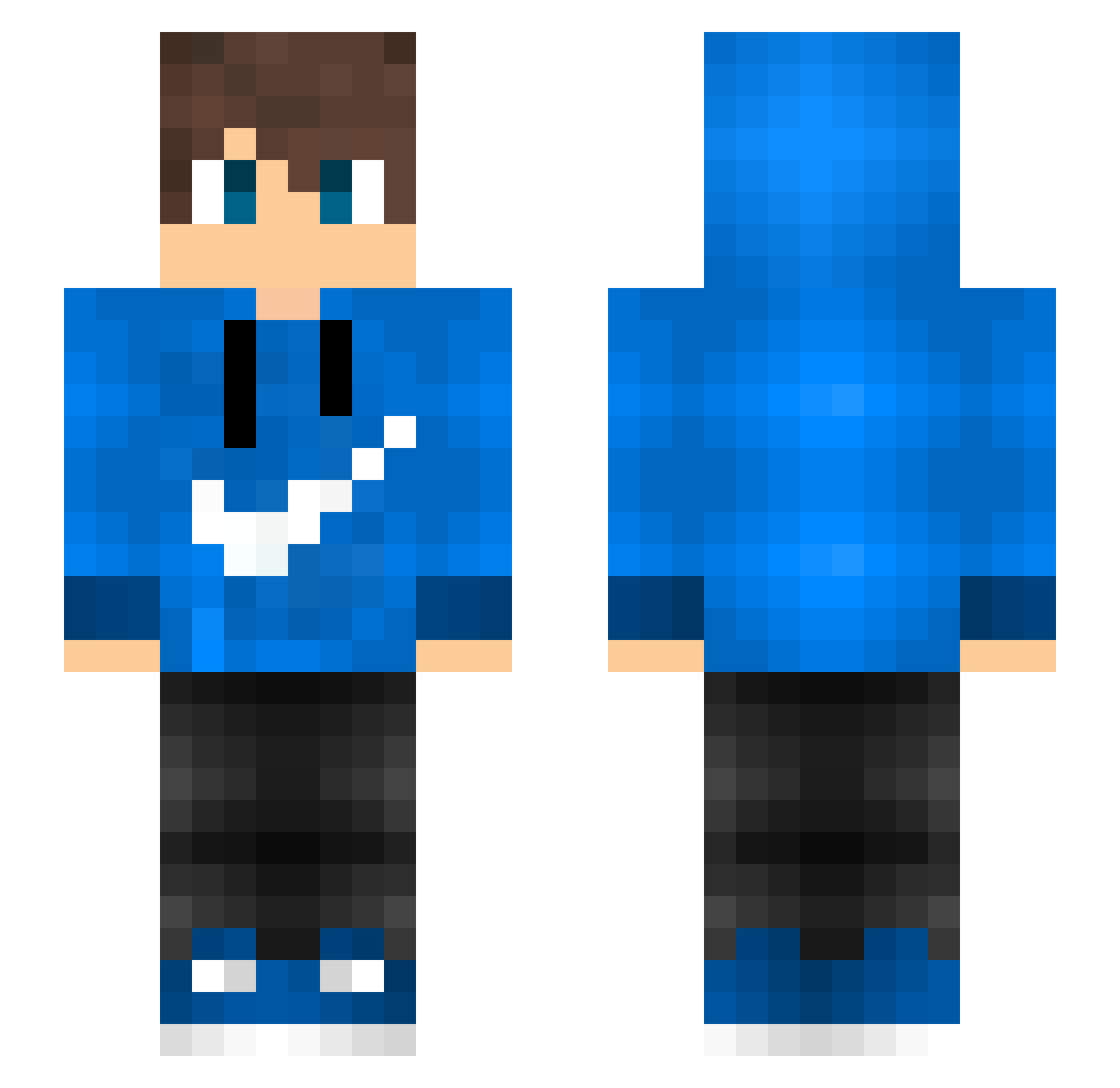NAT4N Minecraft skin, front and back view