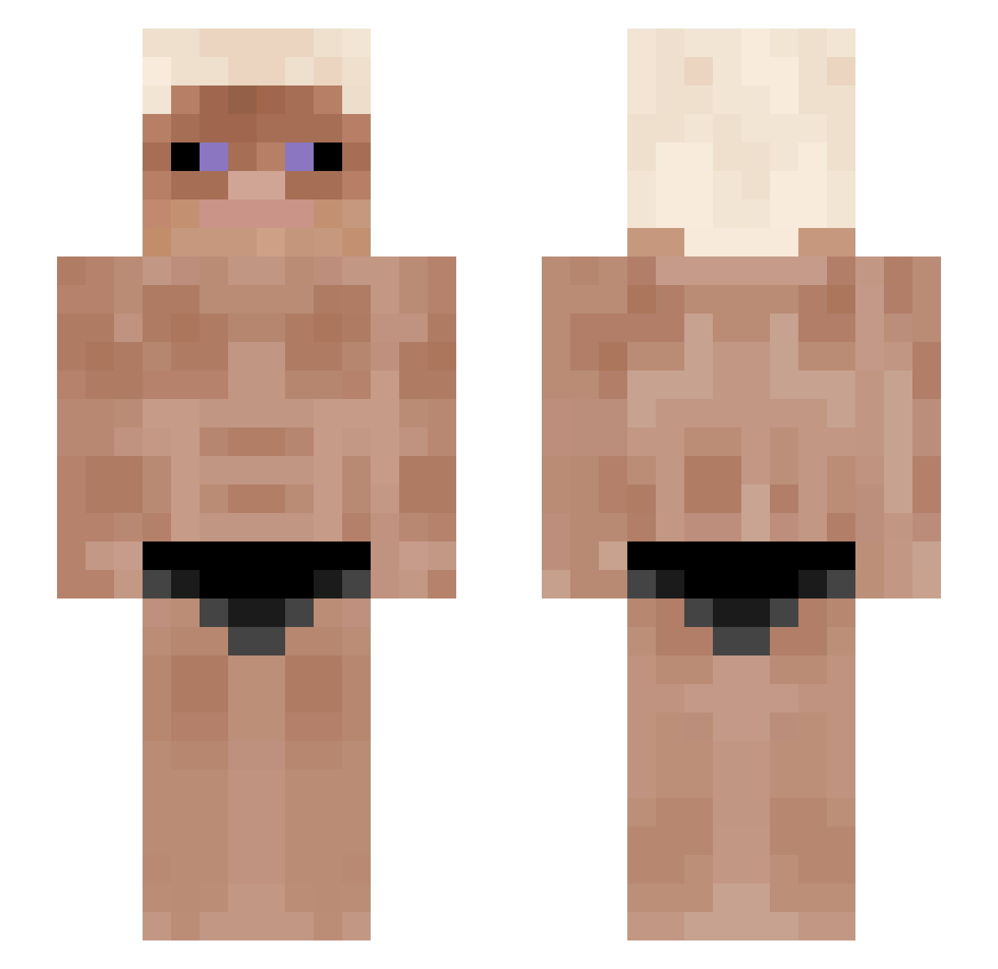 iwqqq Minecraft skin, front and back view