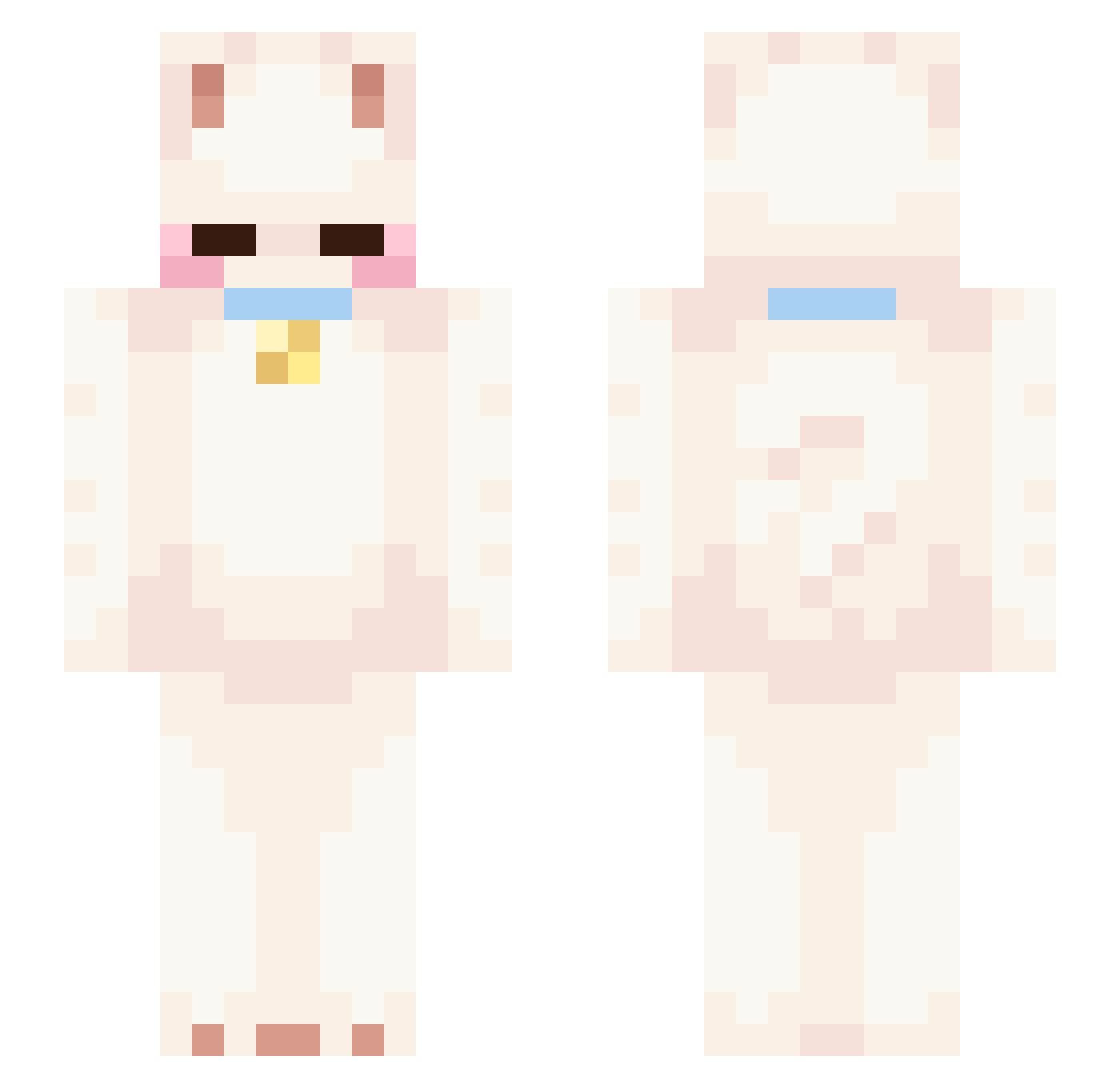 Langite Minecraft skin, front and back view