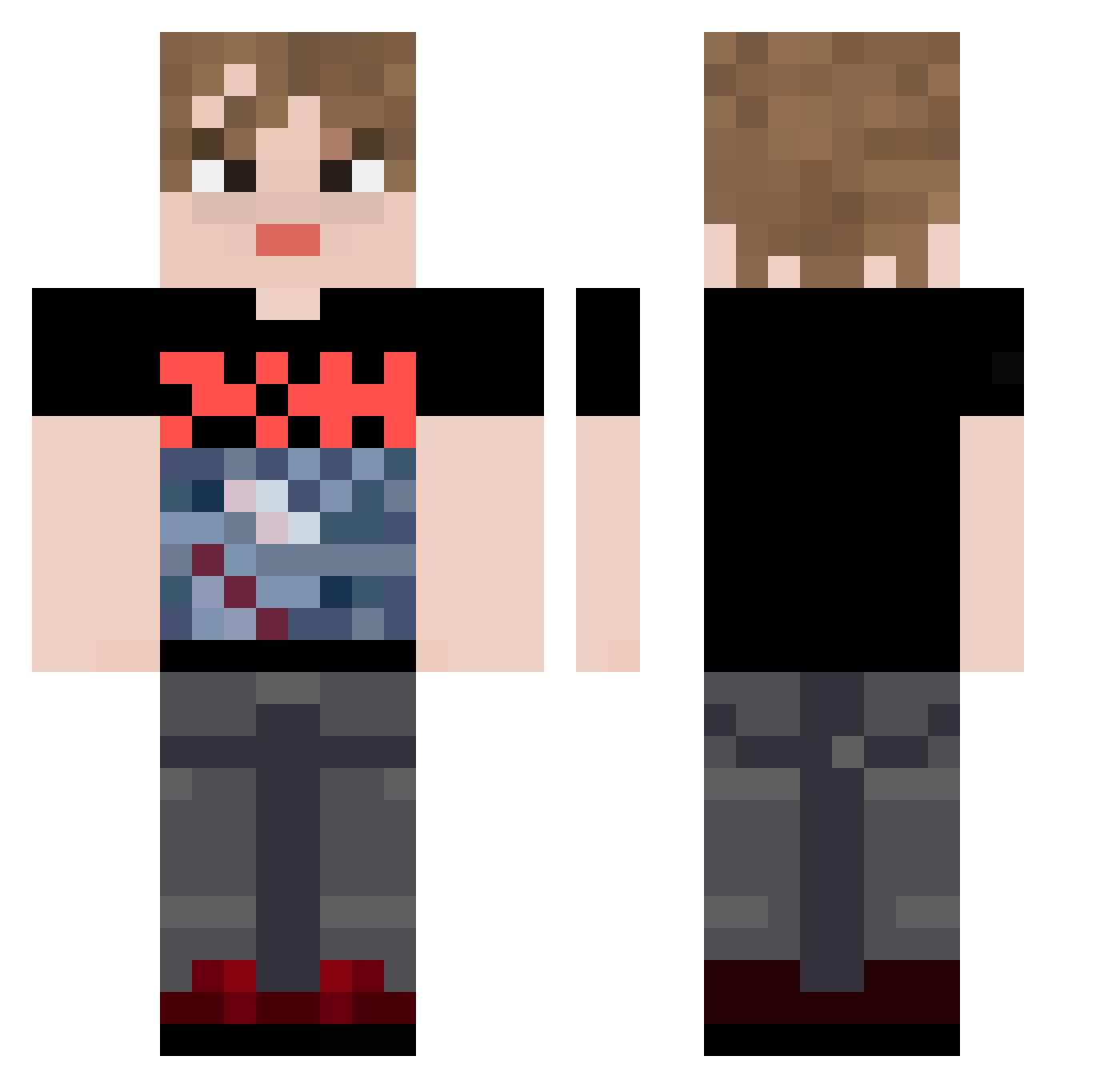 goblinbased Minecraft skin, front and back view