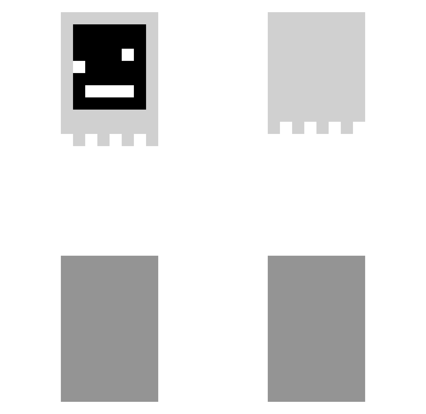 bju9s Minecraft skin, front and back view