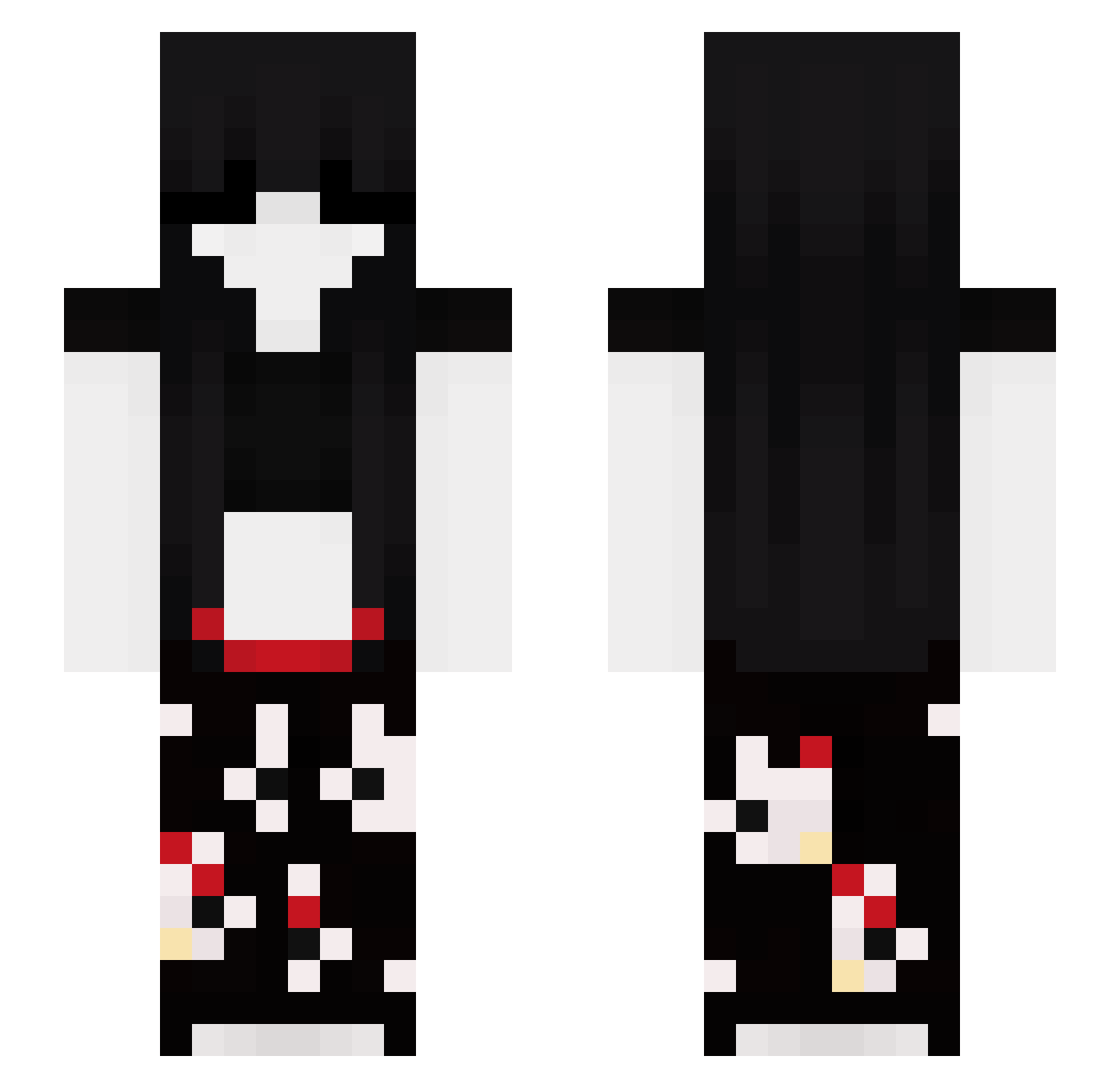 Pingxy Minecraft skin, front and back view