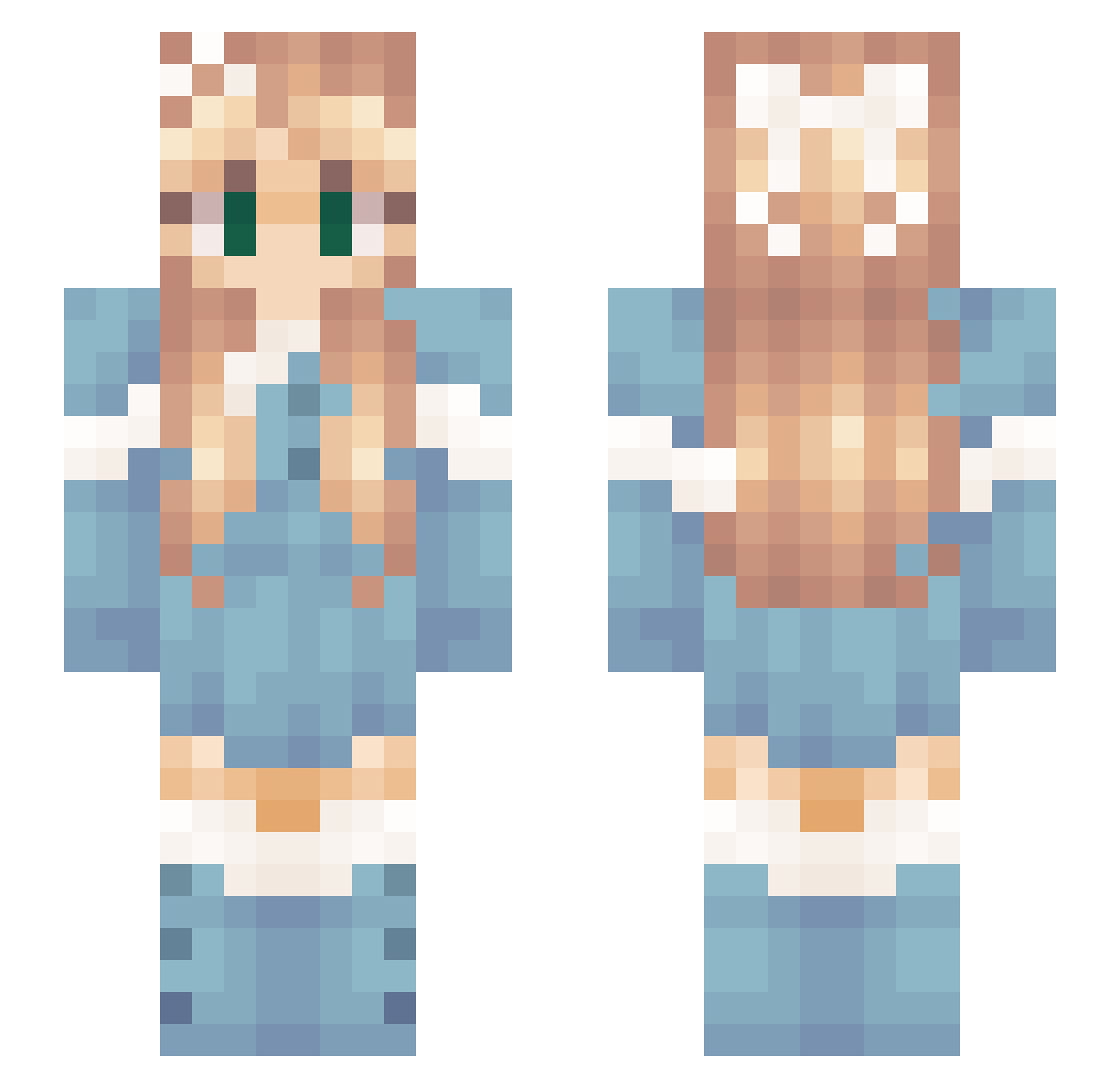 _hazelrose_ Minecraft skin, front and back view