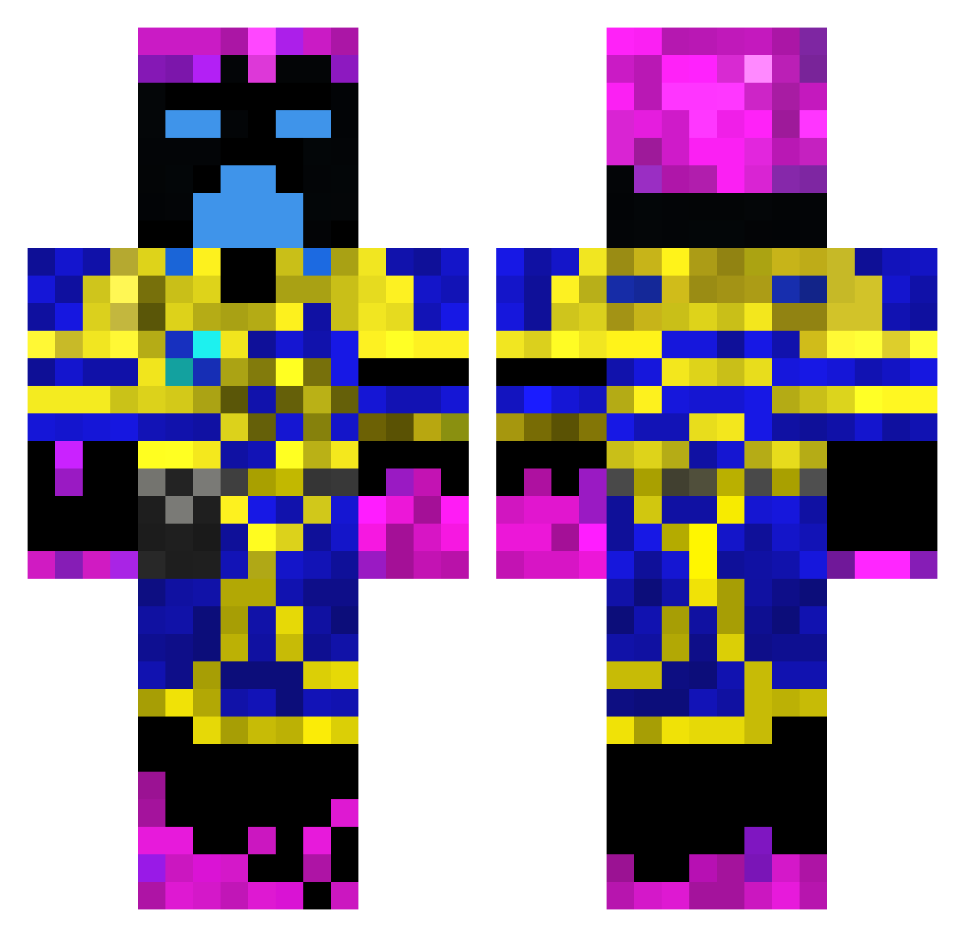 willownebula Minecraft skin, front and back view