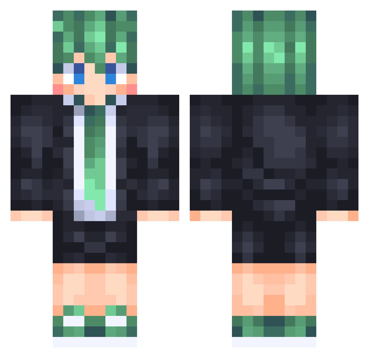 xoAtmOsitzx Minecraft skin, front and back view