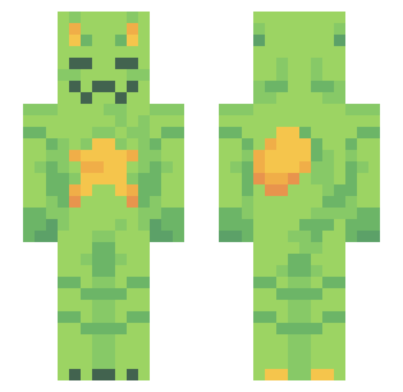 Mobot78 Minecraft skin, front and back view