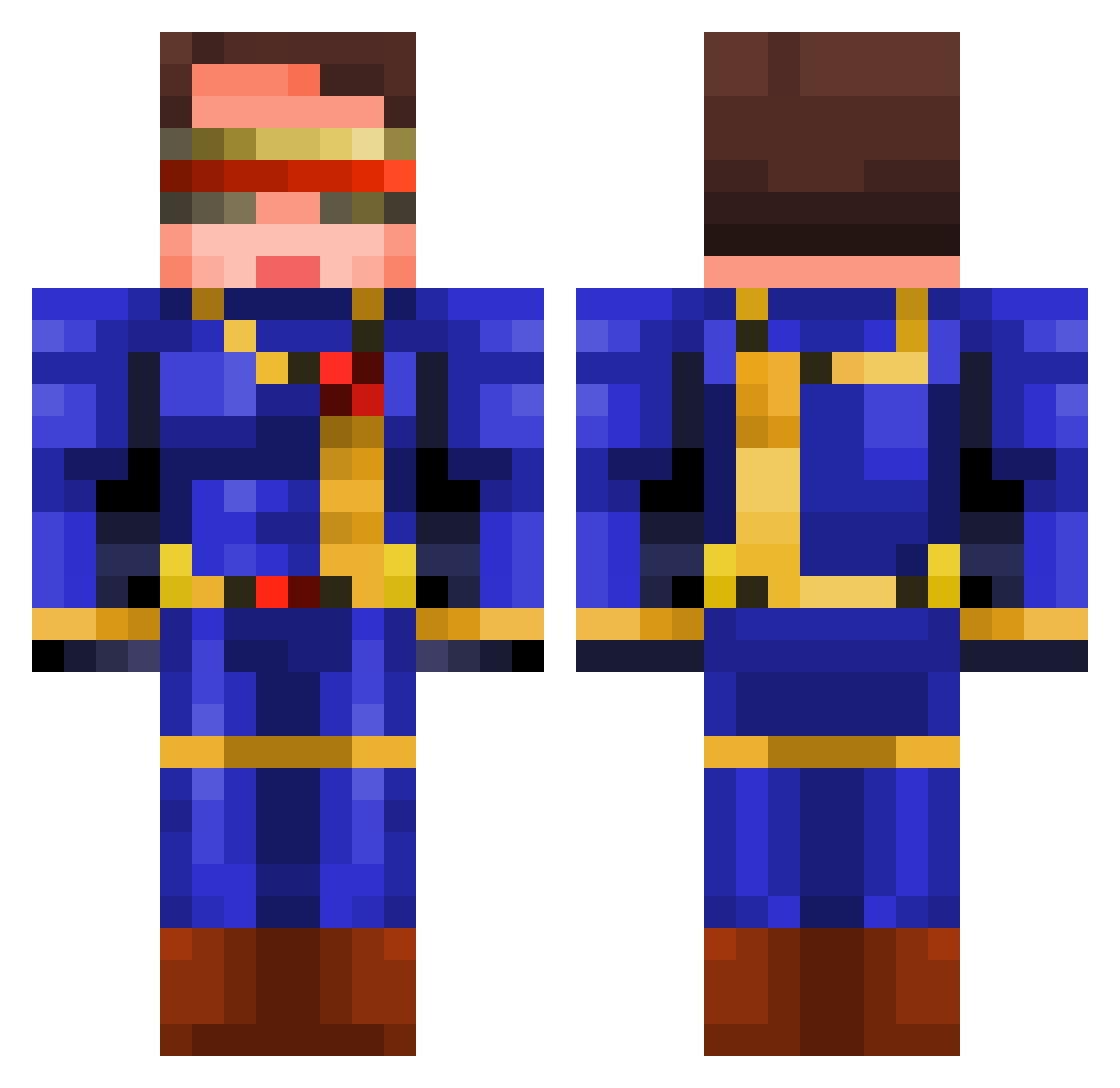 Scoooter2429 Minecraft skin, front and back view