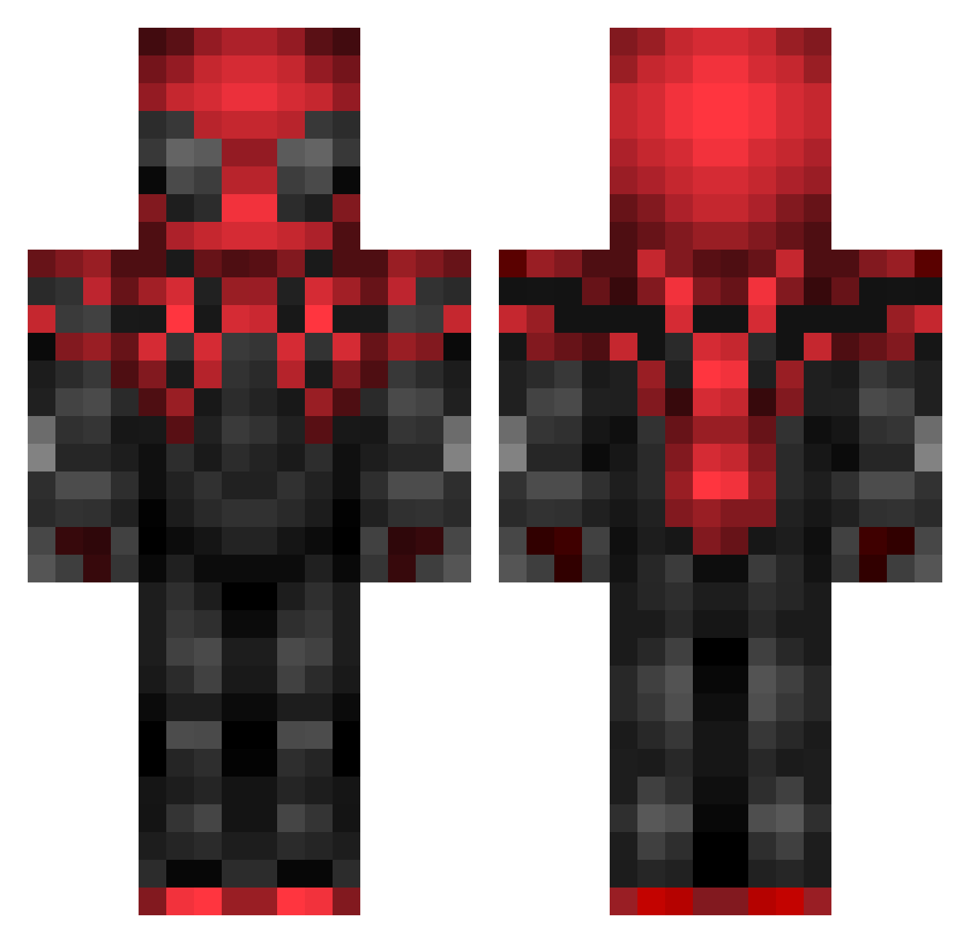 SpiderHero123 Minecraft skin, front and back view