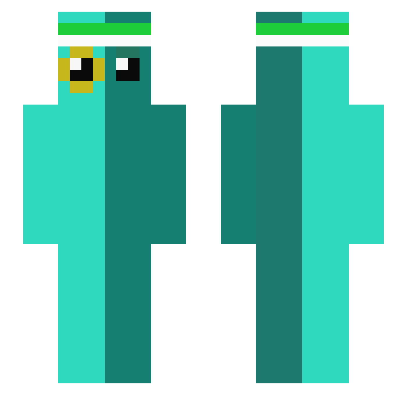 oKilled Minecraft skin, front and back view