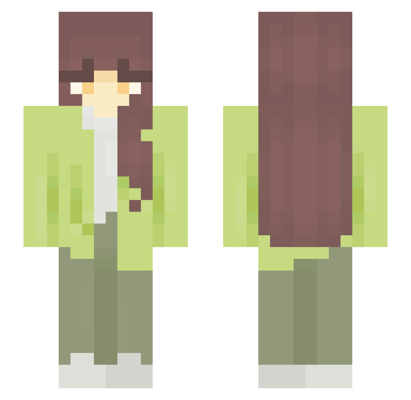 ariluno_ Minecraft skin, front and back view