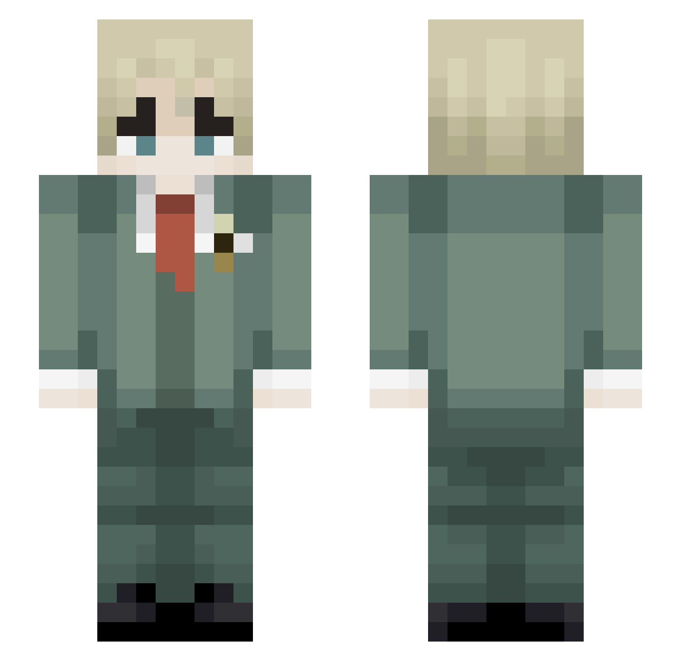 Yuuliiyy Minecraft skin, front and back view