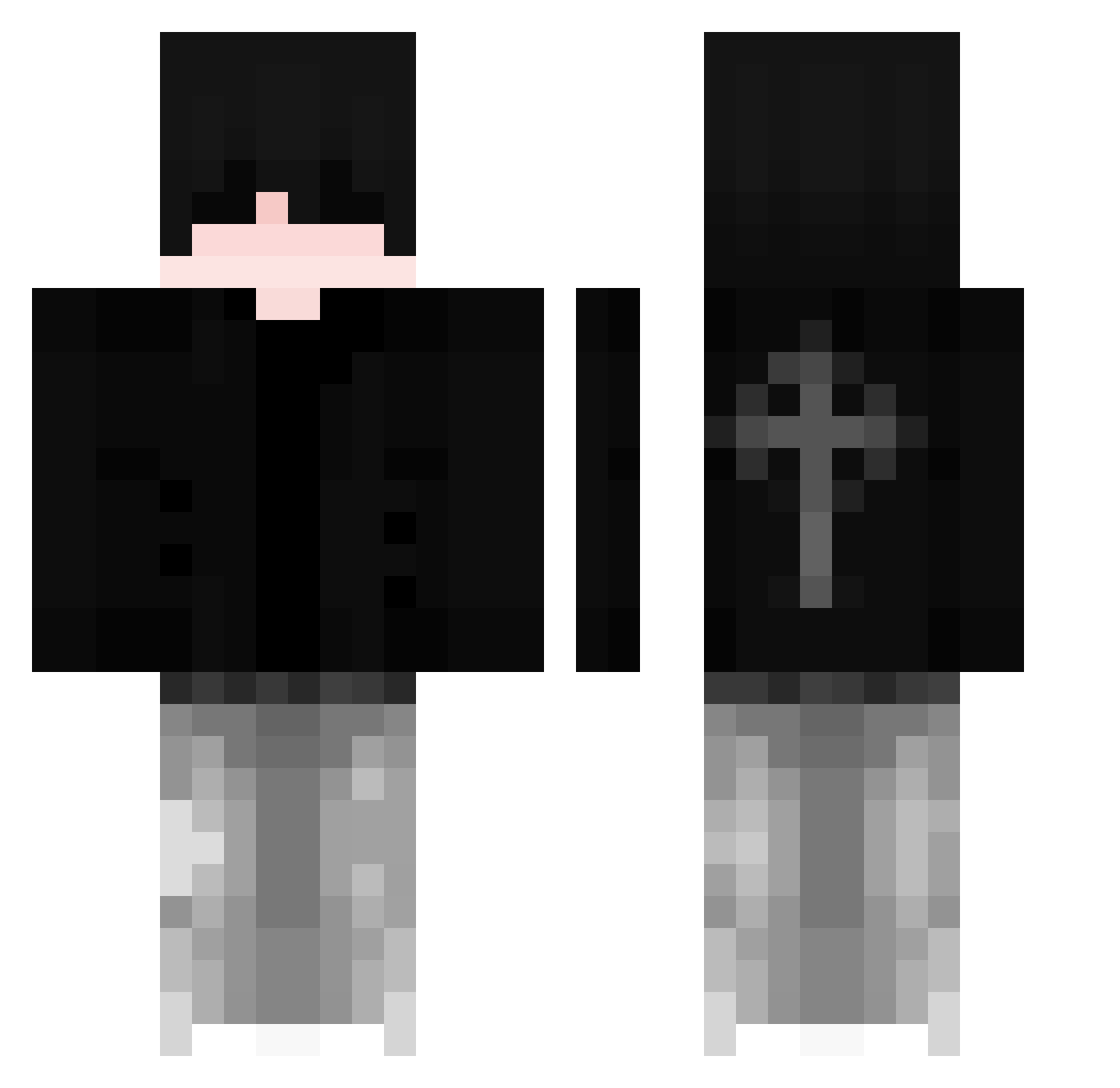 SimpsonCiro Minecraft skin, front and back view
