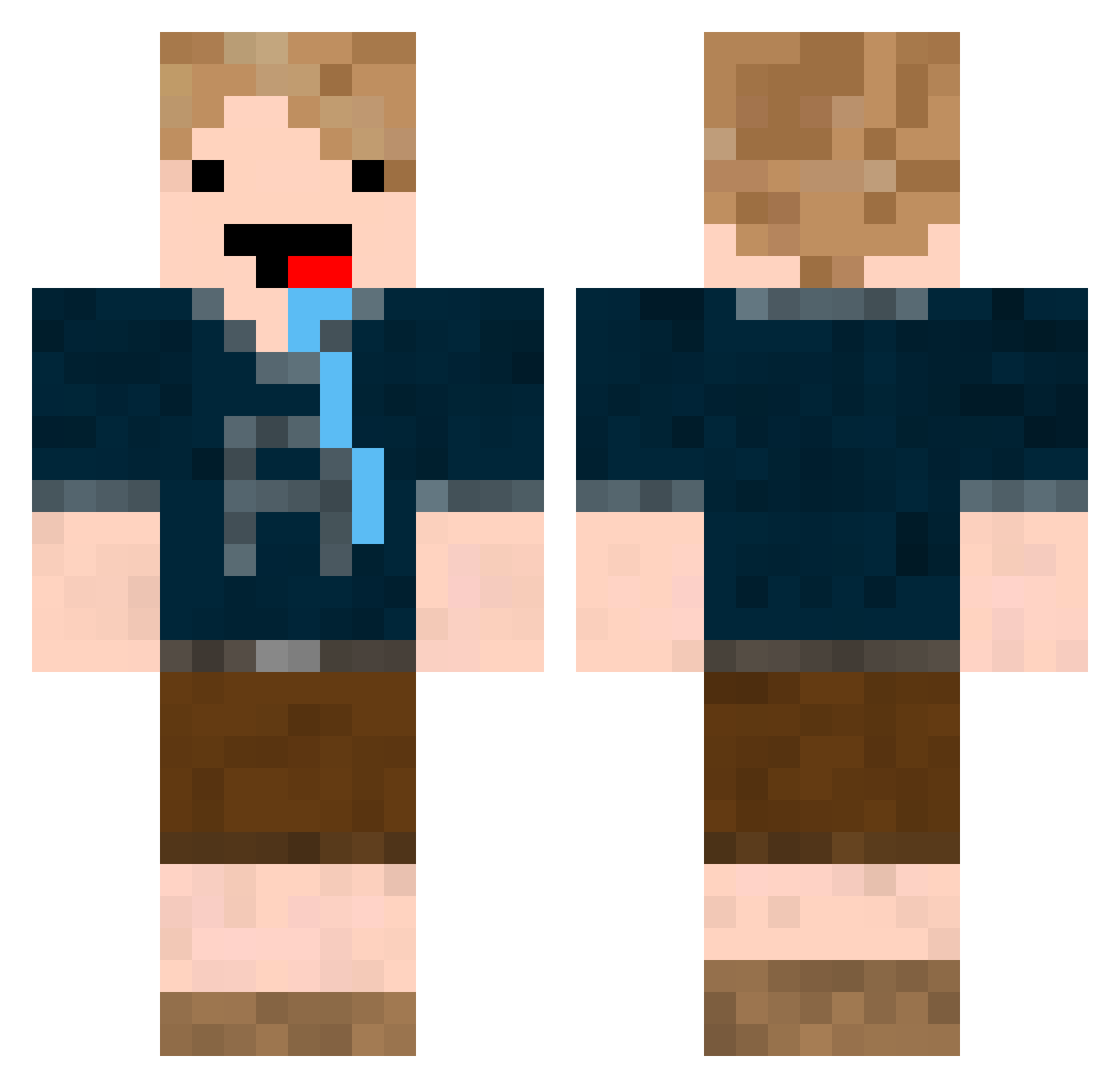 Angelin110 Minecraft skin, front and back view