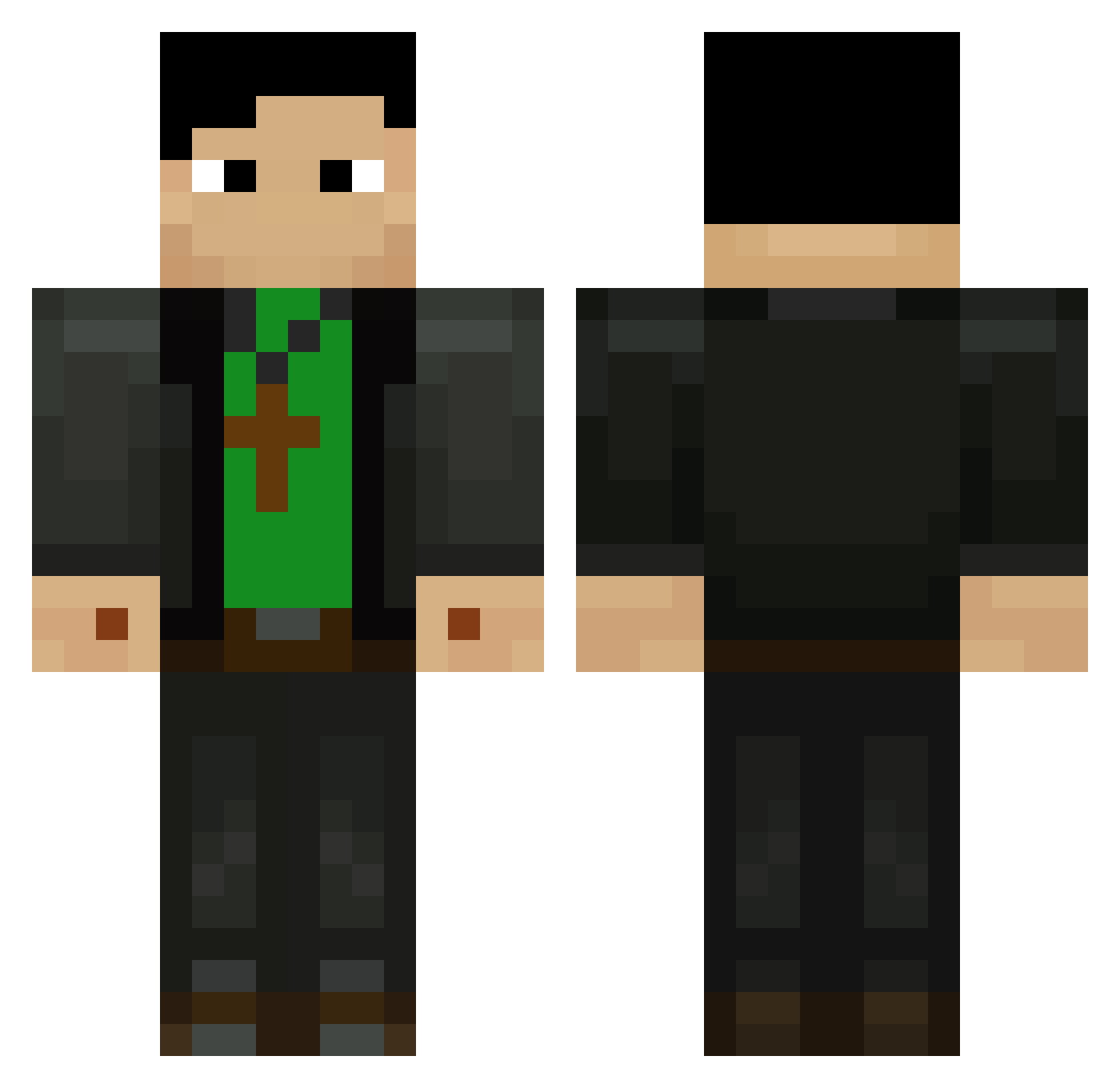 Willehelmann Minecraft skin, front and back view