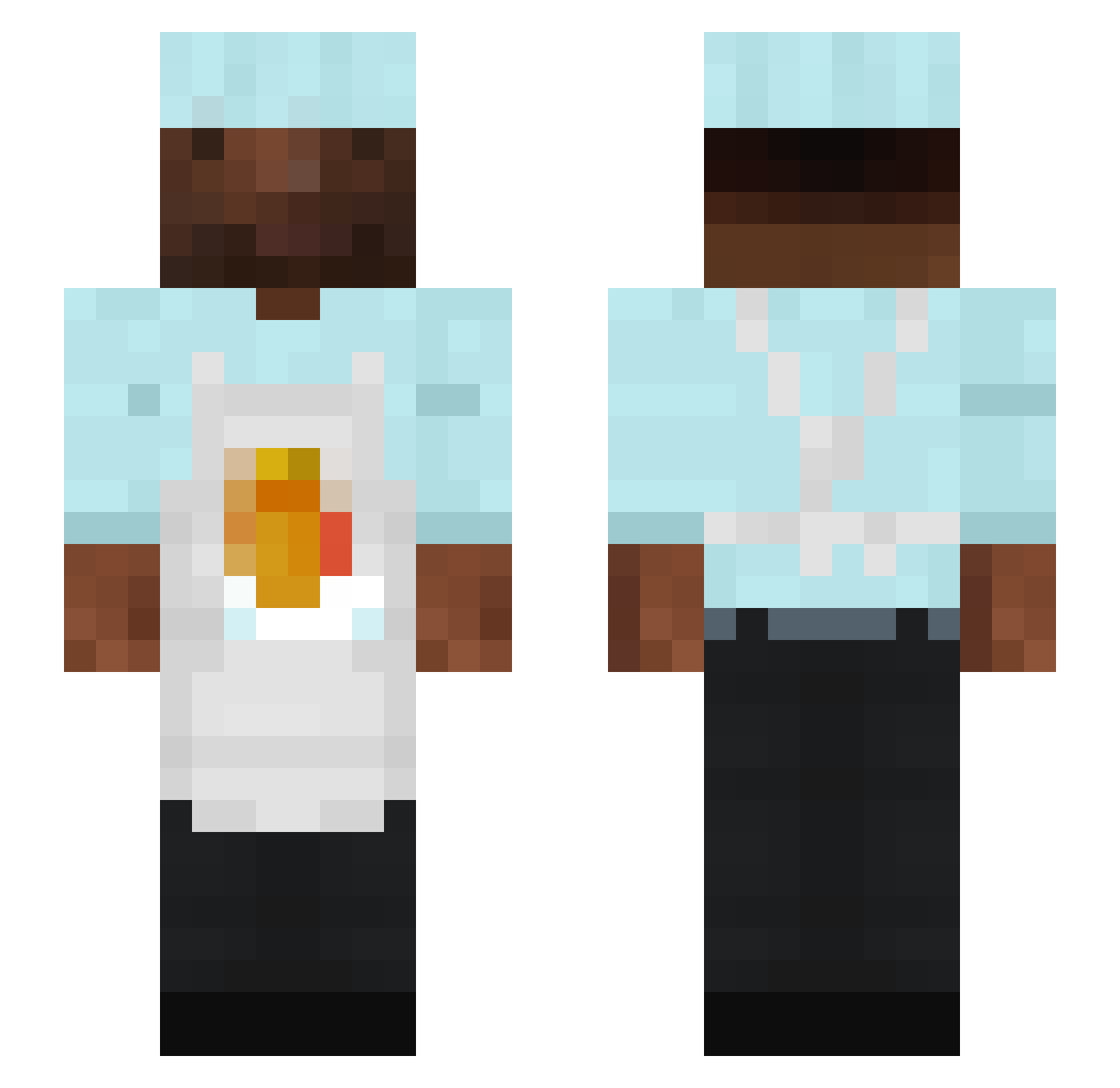 Tyminek11 Minecraft skin, front and back view