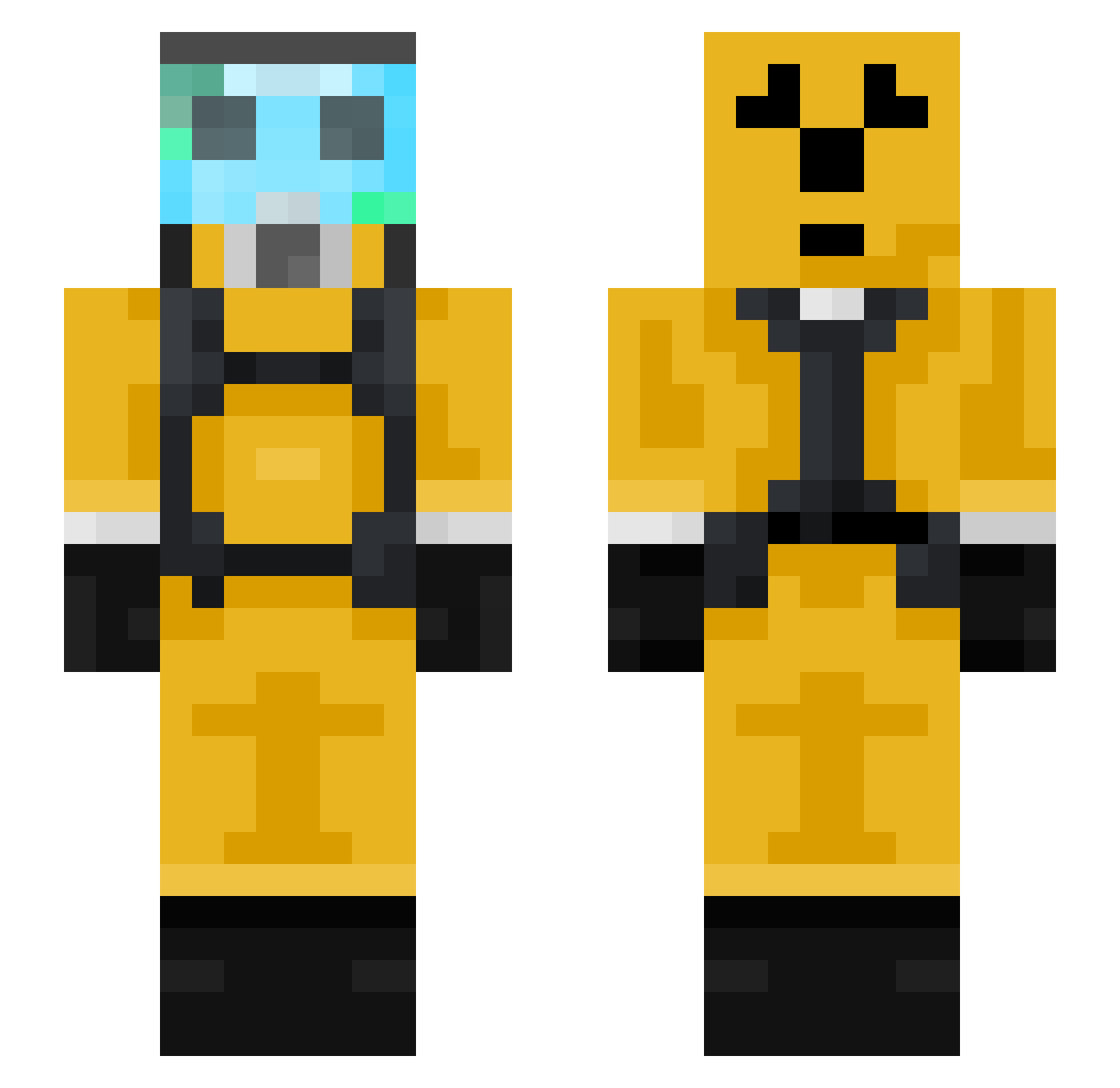 Movieman14 Minecraft skin, front and back view