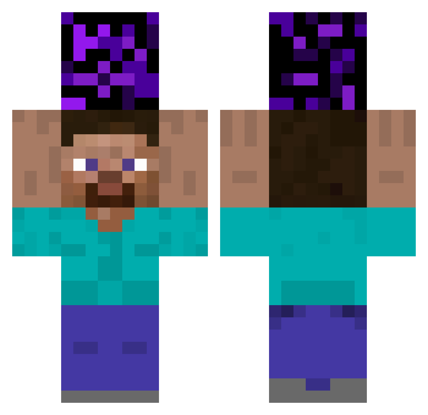 Inuyasca Minecraft skin, front and back view