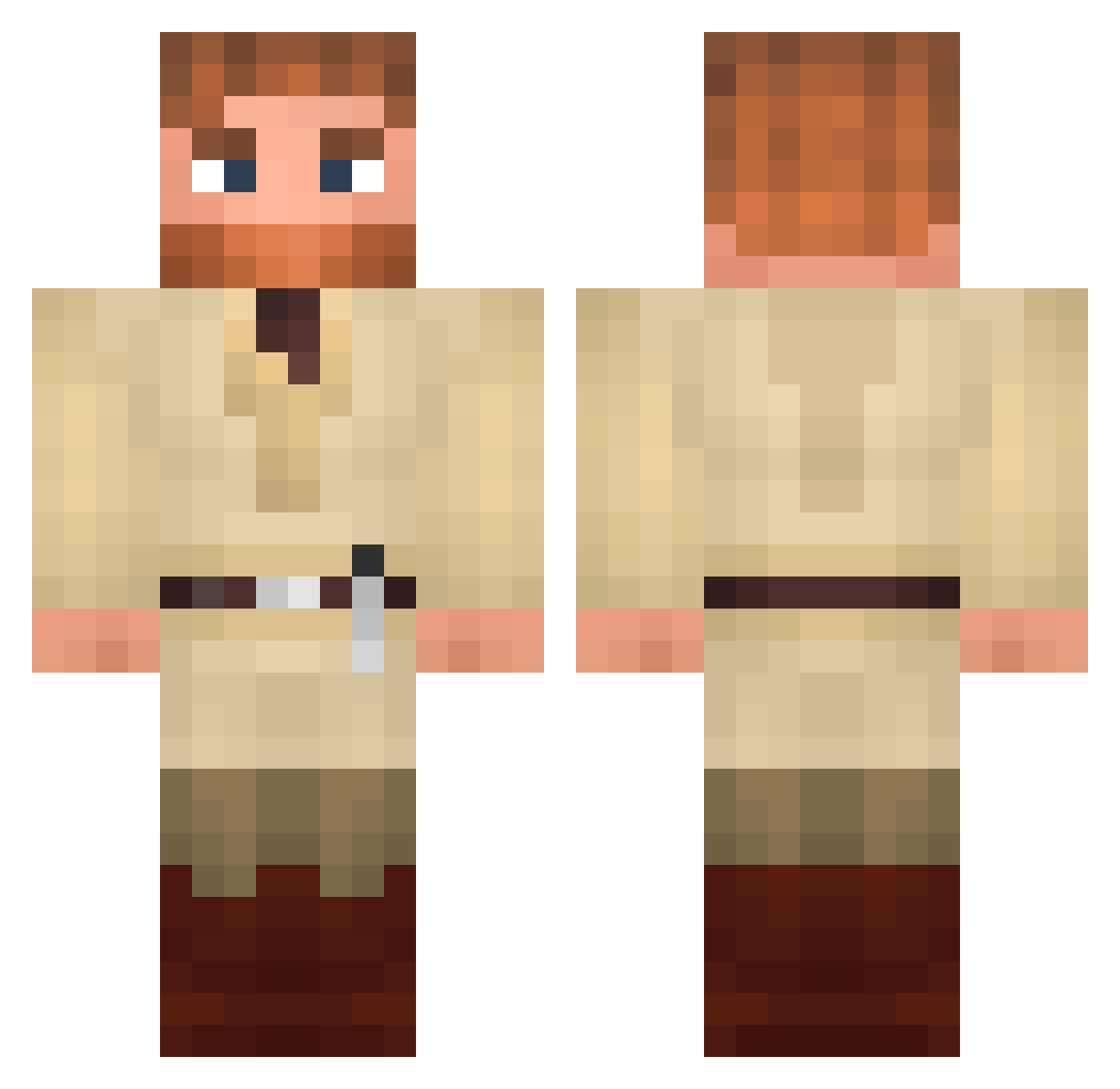 Bencica Minecraft skin, front and back view