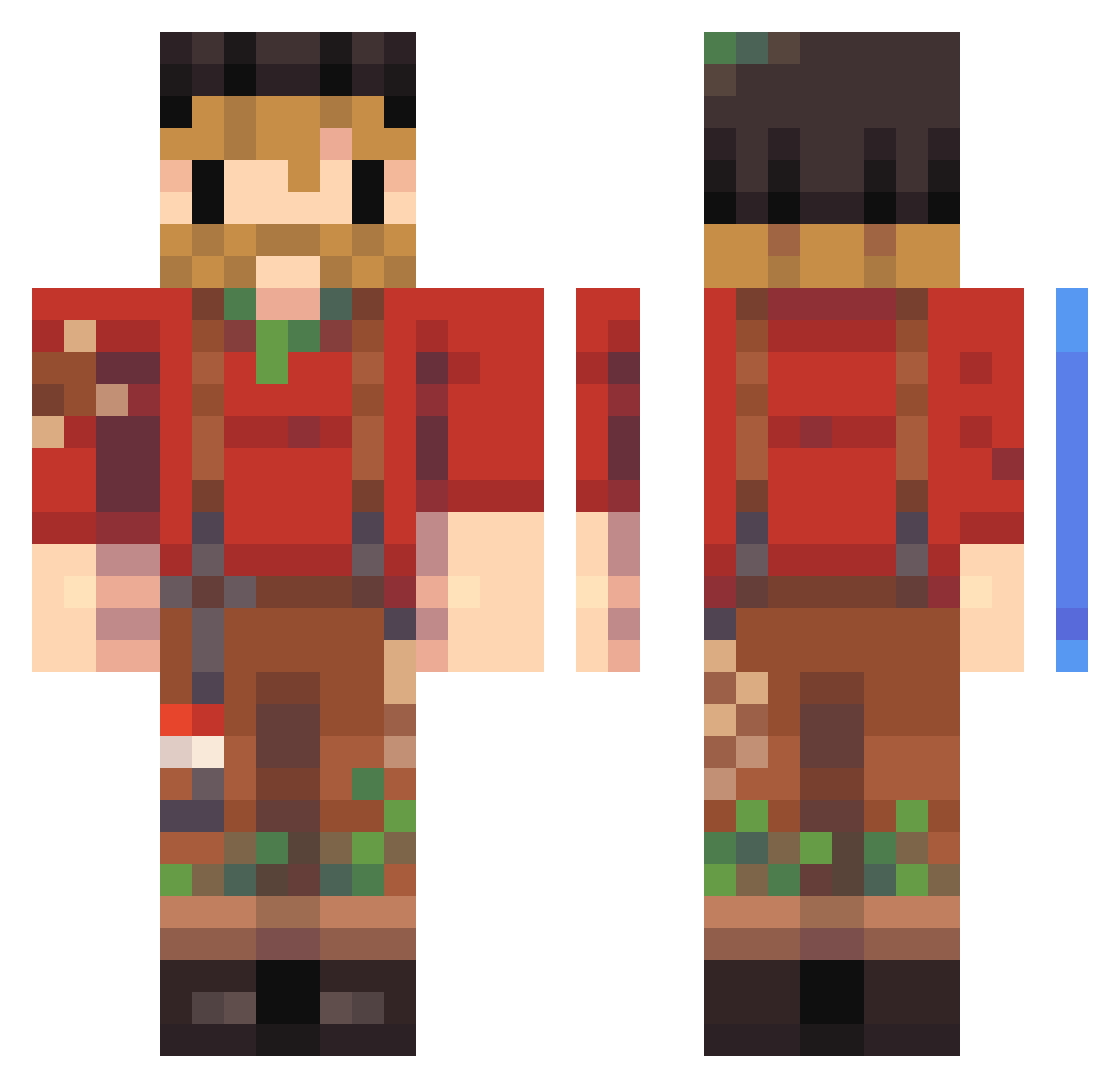 StolenGN Minecraft skin, front and back view