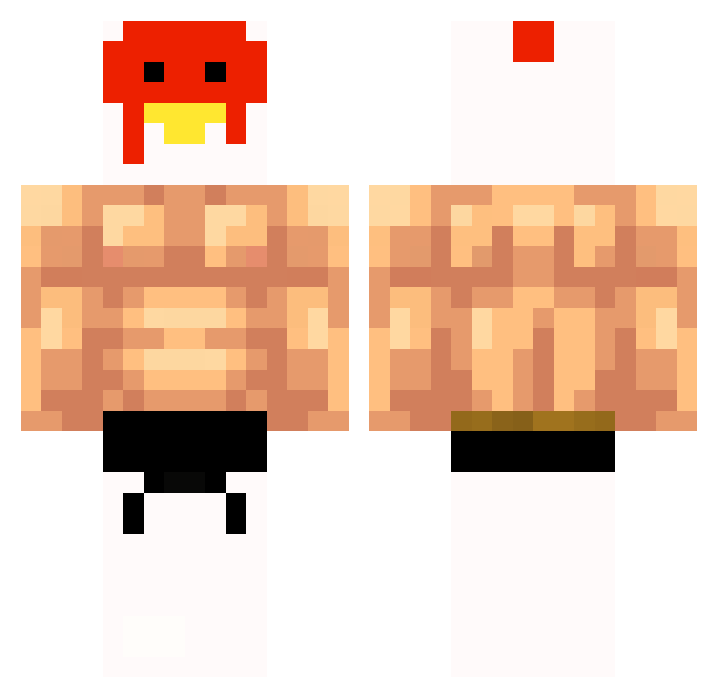 25YB_ Minecraft skin, front and back view