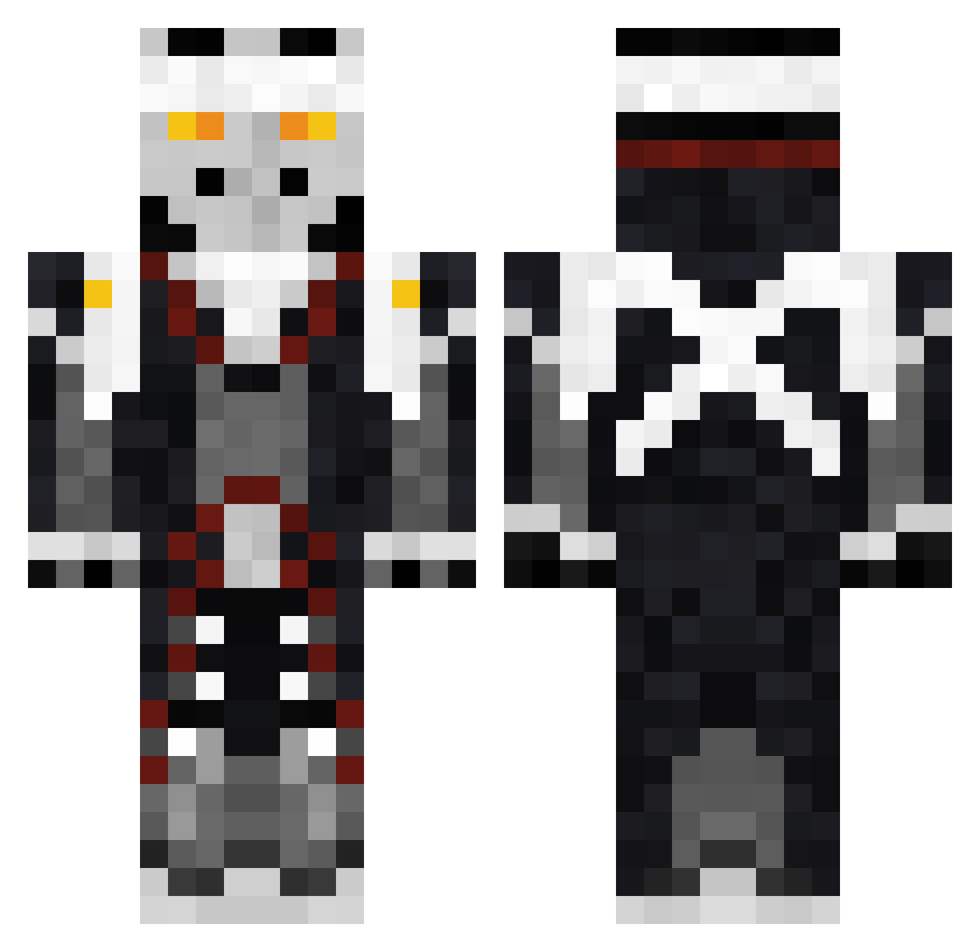 1Up_Boy Minecraft skin, front and back view