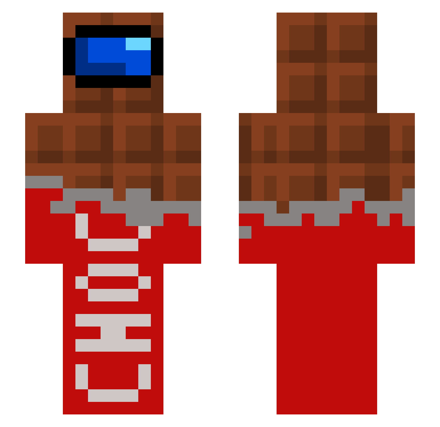 marittt Minecraft skin, front and back view