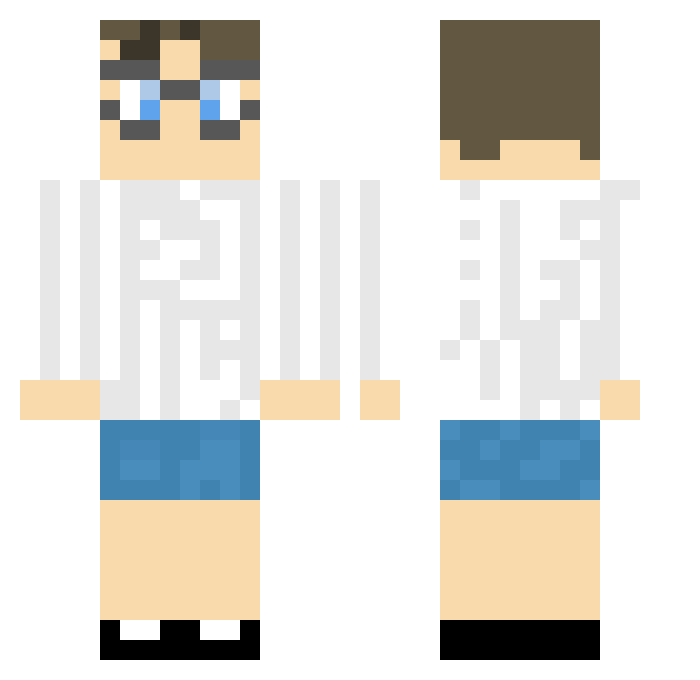Simon003 Minecraft skin, front and back view