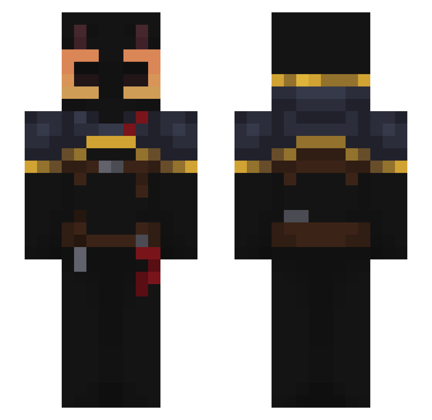 night091231 Minecraft skin, front and back view