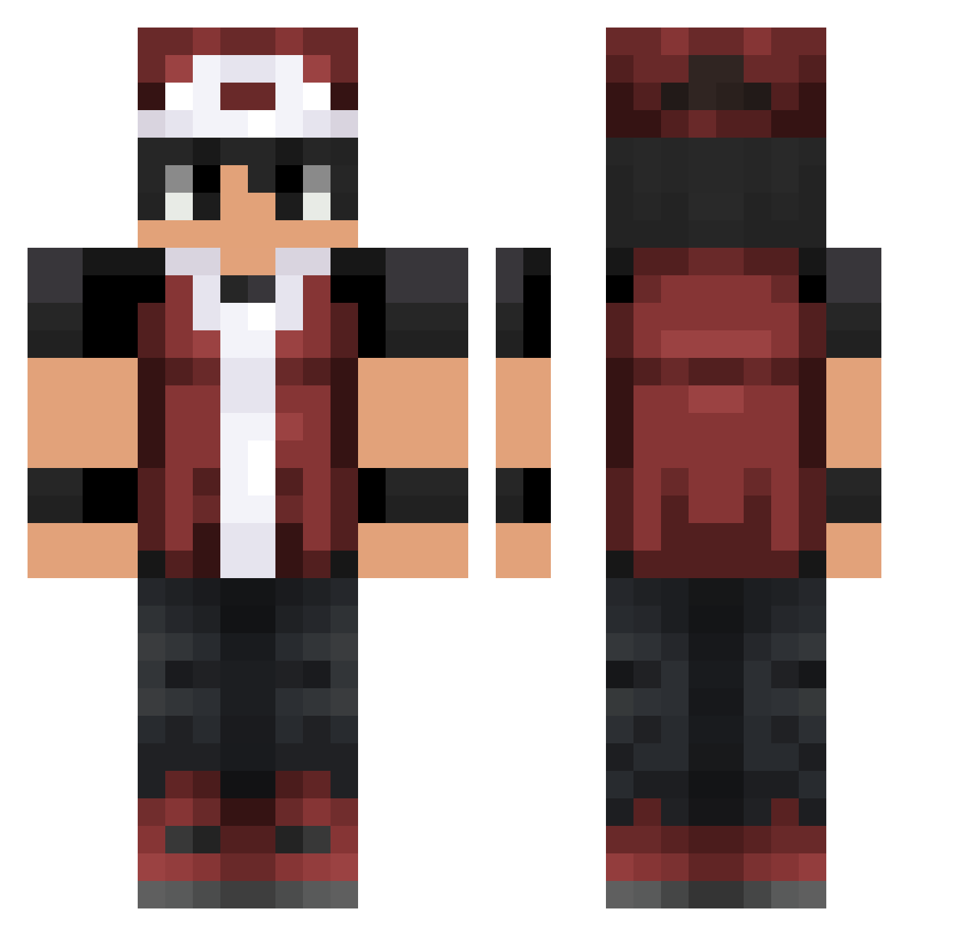 Snowtrooper3 Minecraft skin, front and back view