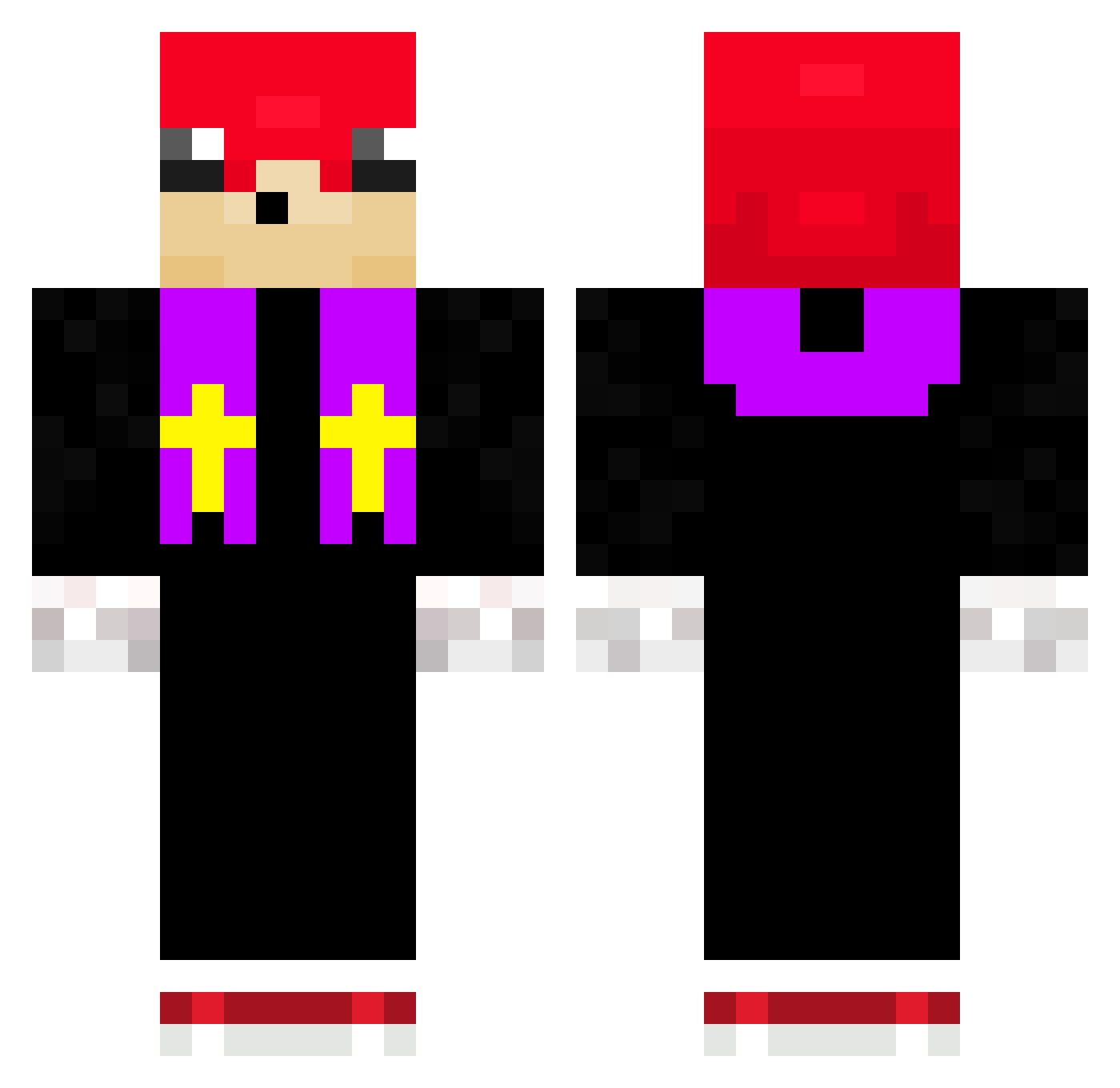 CodeFalcon17 Minecraft skin, front and back view