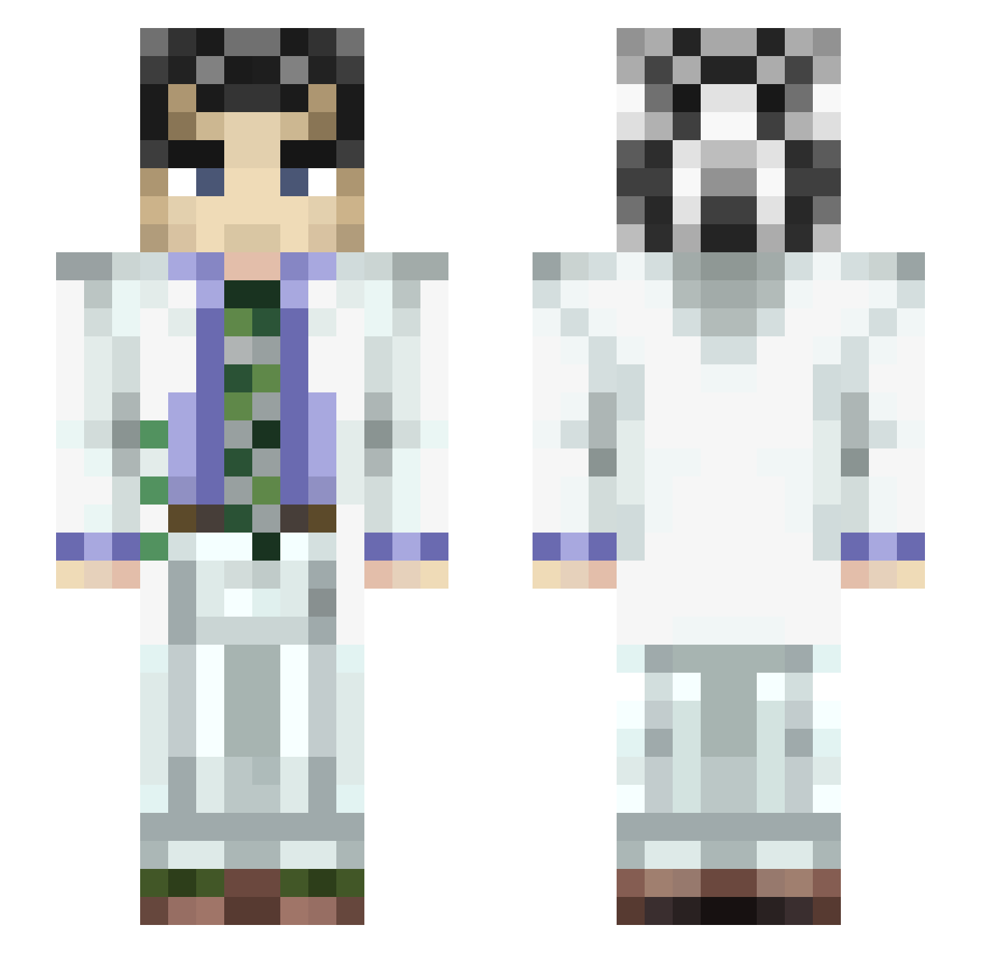 DoNotBHop Minecraft skin, front and back view