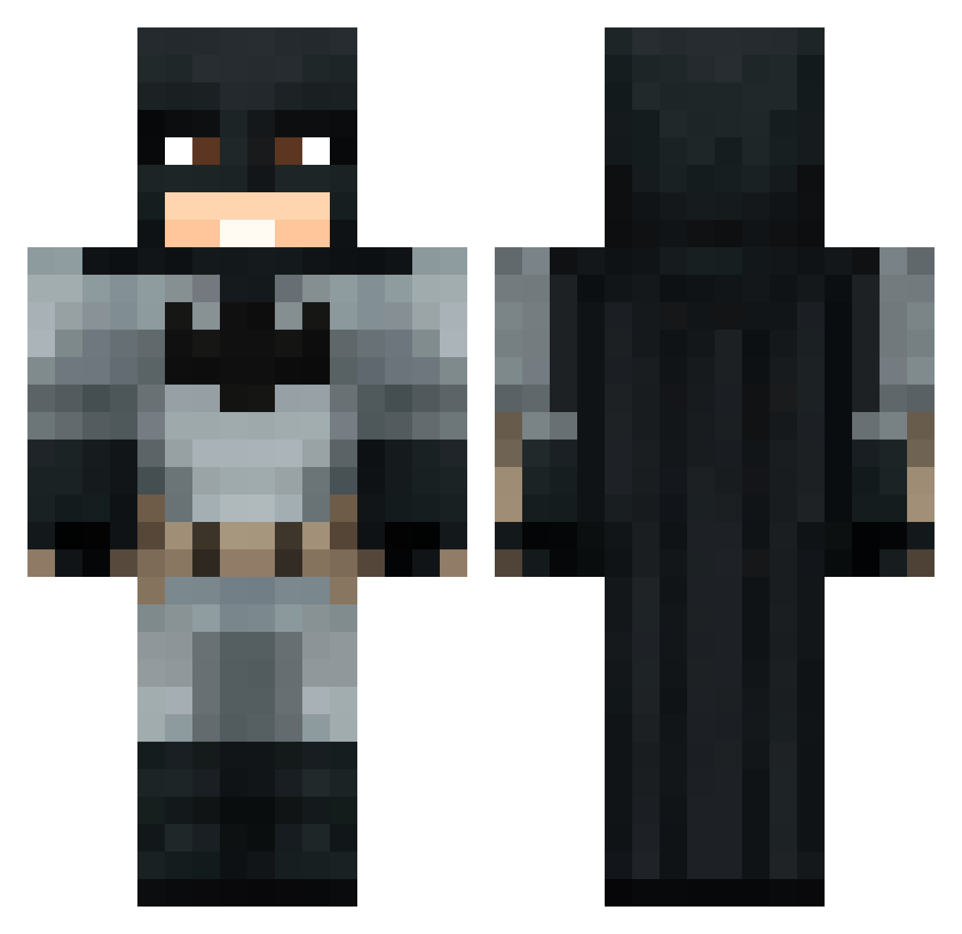 Simonscus Minecraft skin, front and back view