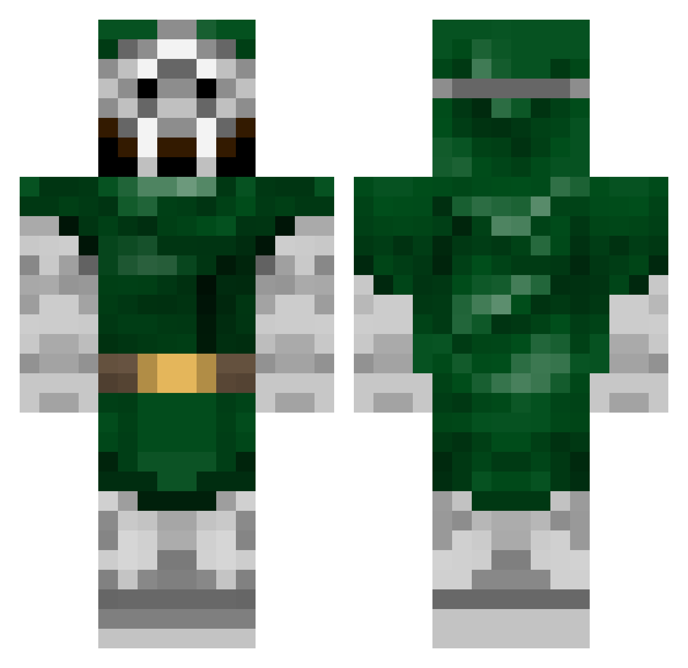 mtk357 Minecraft skin, front and back view