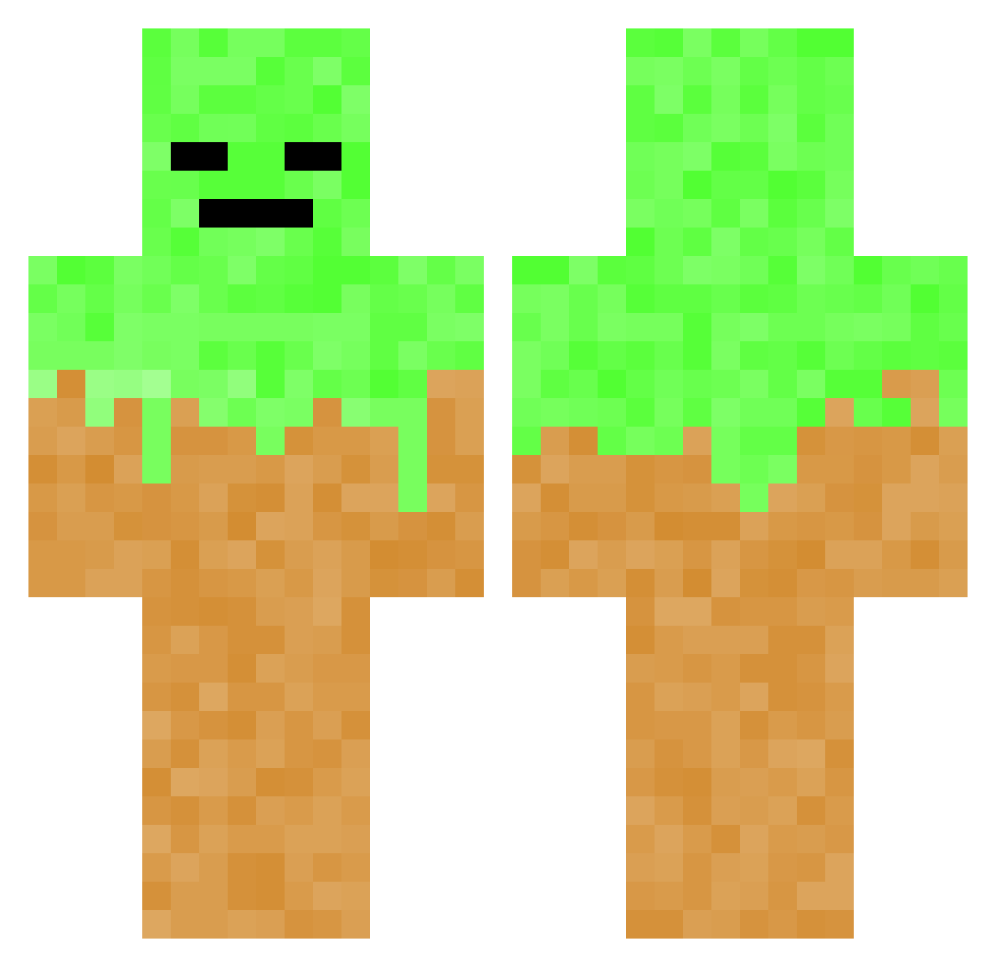 ImBucketCraft Minecraft skin, front and back view