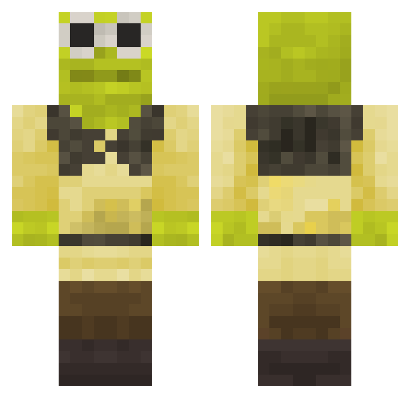 FostGipaYT Minecraft skin, front and back view