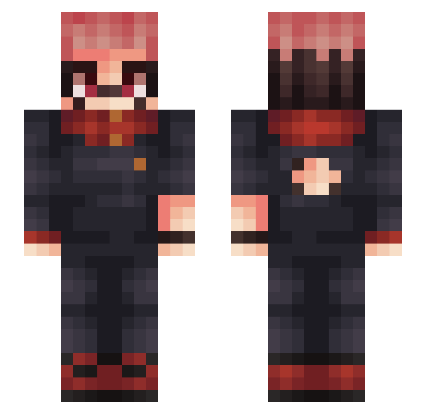 oddball99 Minecraft skin, front and back view