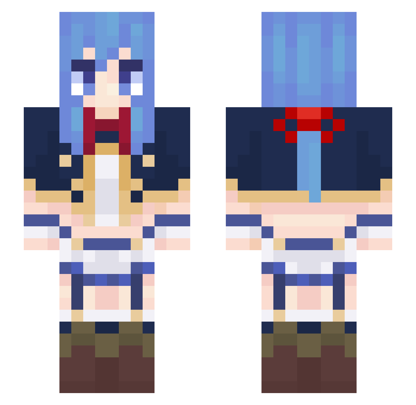 smileypeep Minecraft skin, front and back view