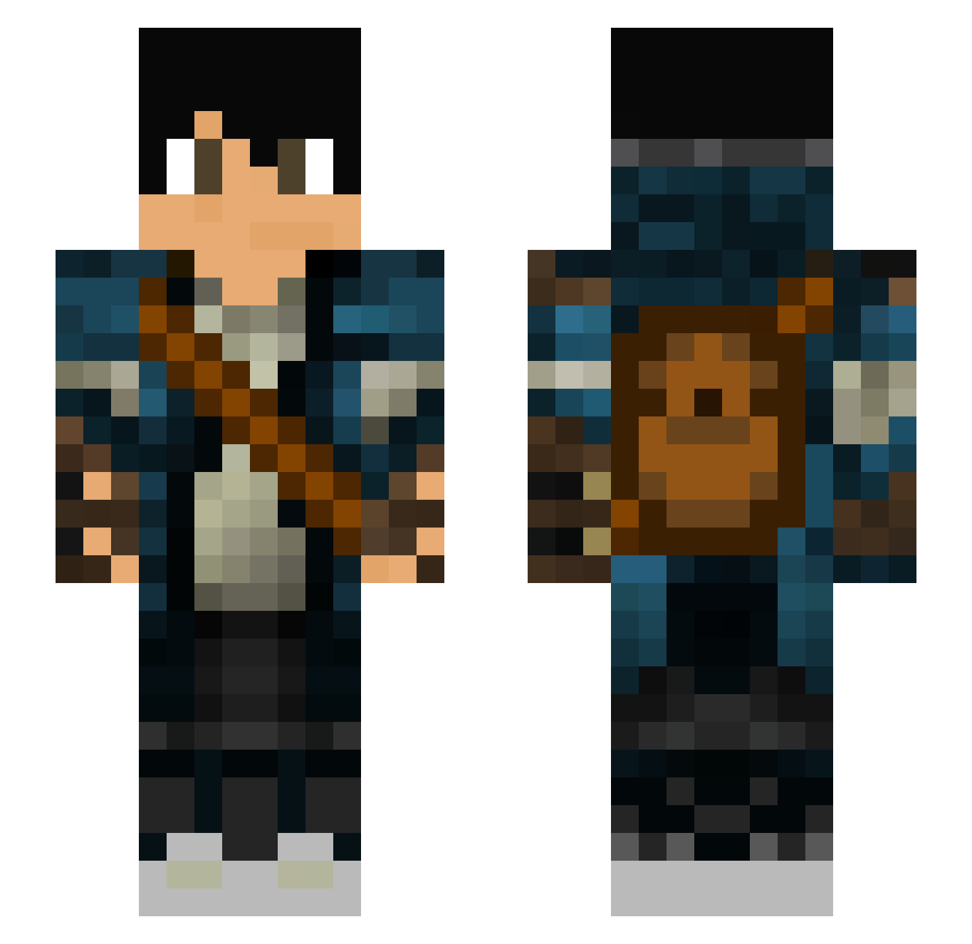 CedBS_ Minecraft skin, front and back view