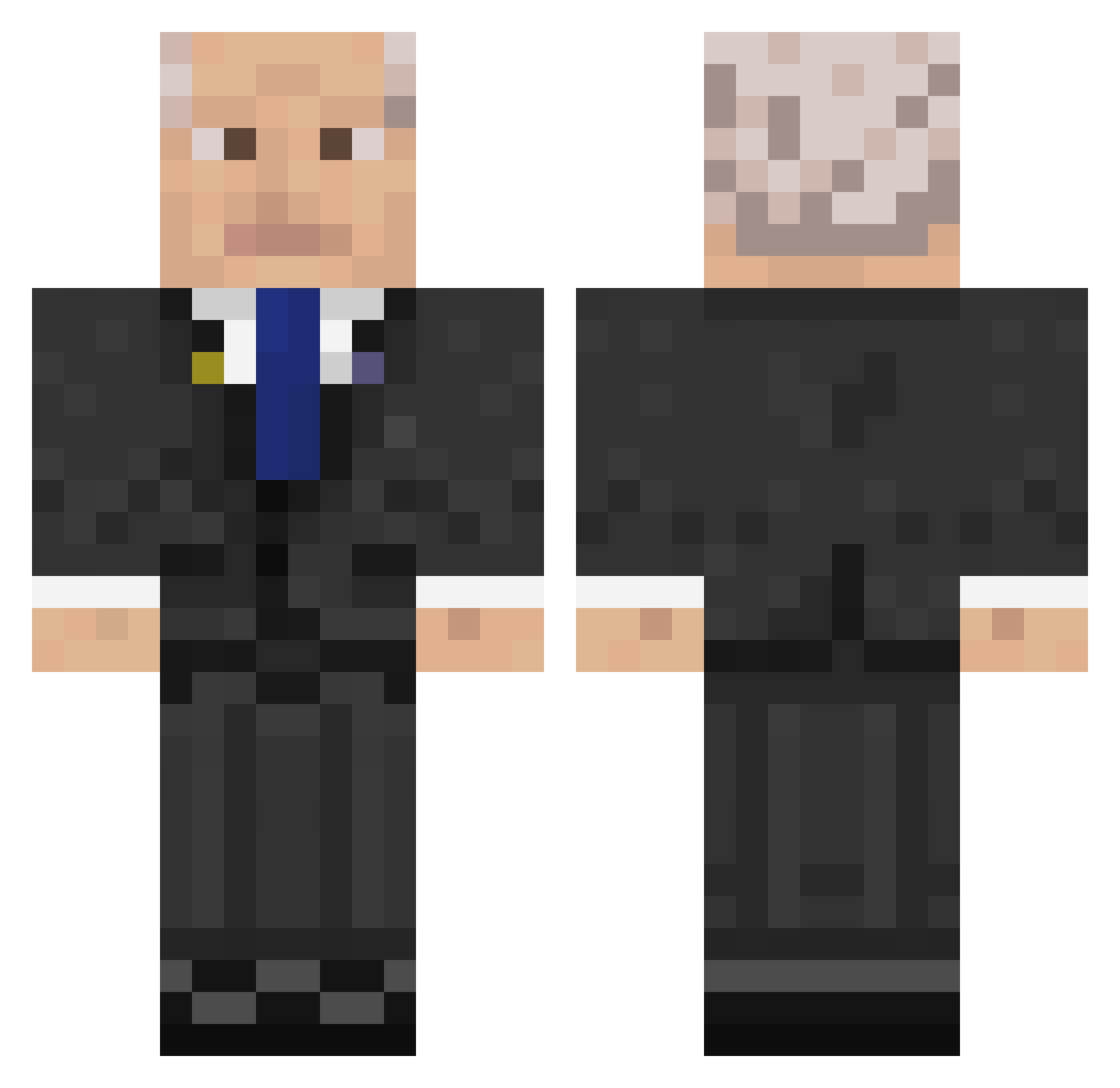 zrow17 Minecraft skin, front and back view